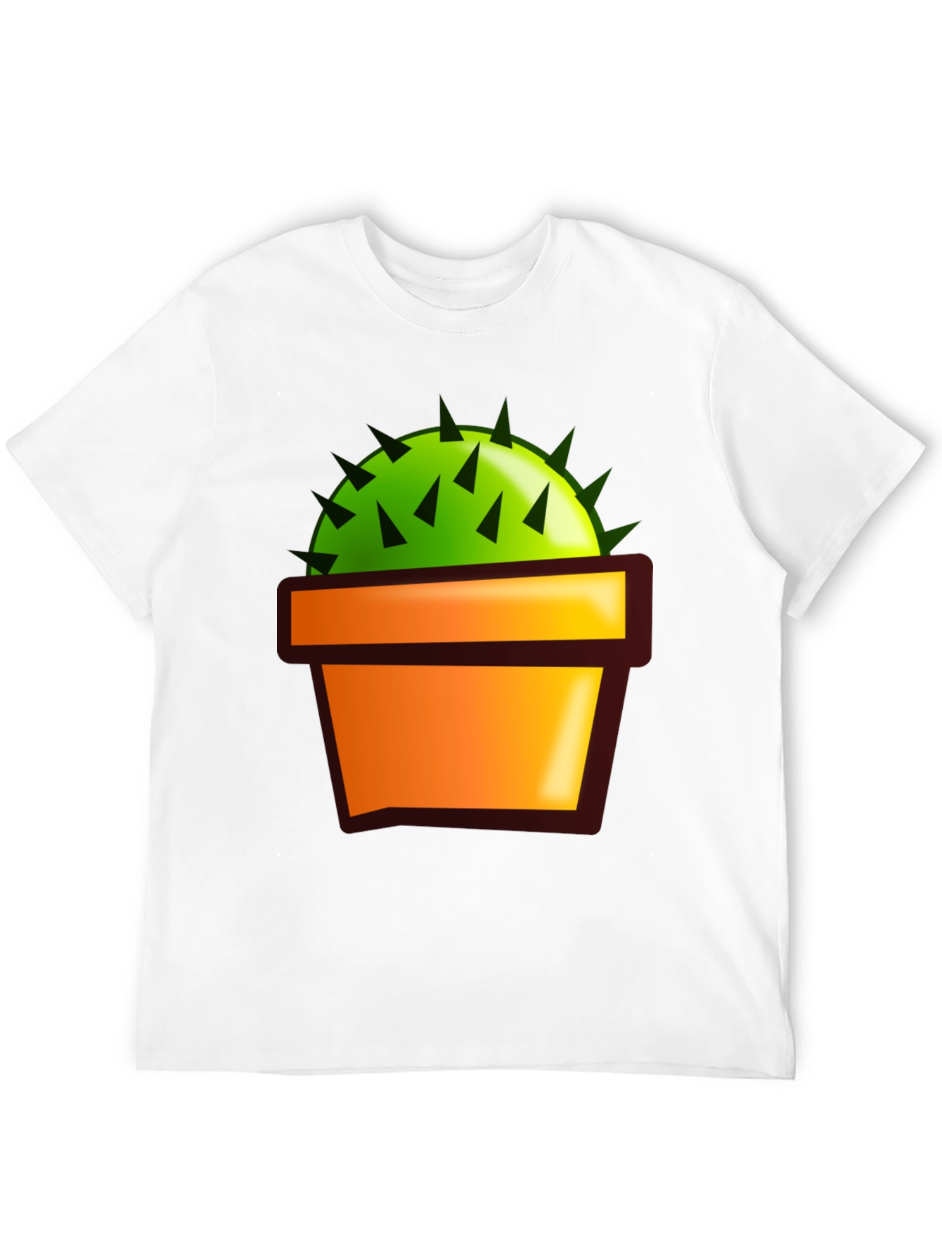 Black Cactus in Pot Graphic T-Shirt - Black view 12