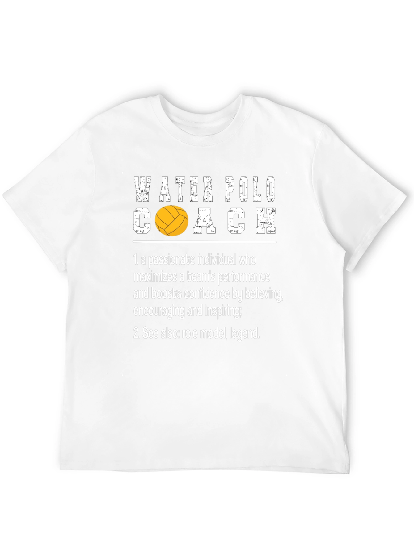 Black Water Polo Coach T-Shirt - Inspiring Legend view 12