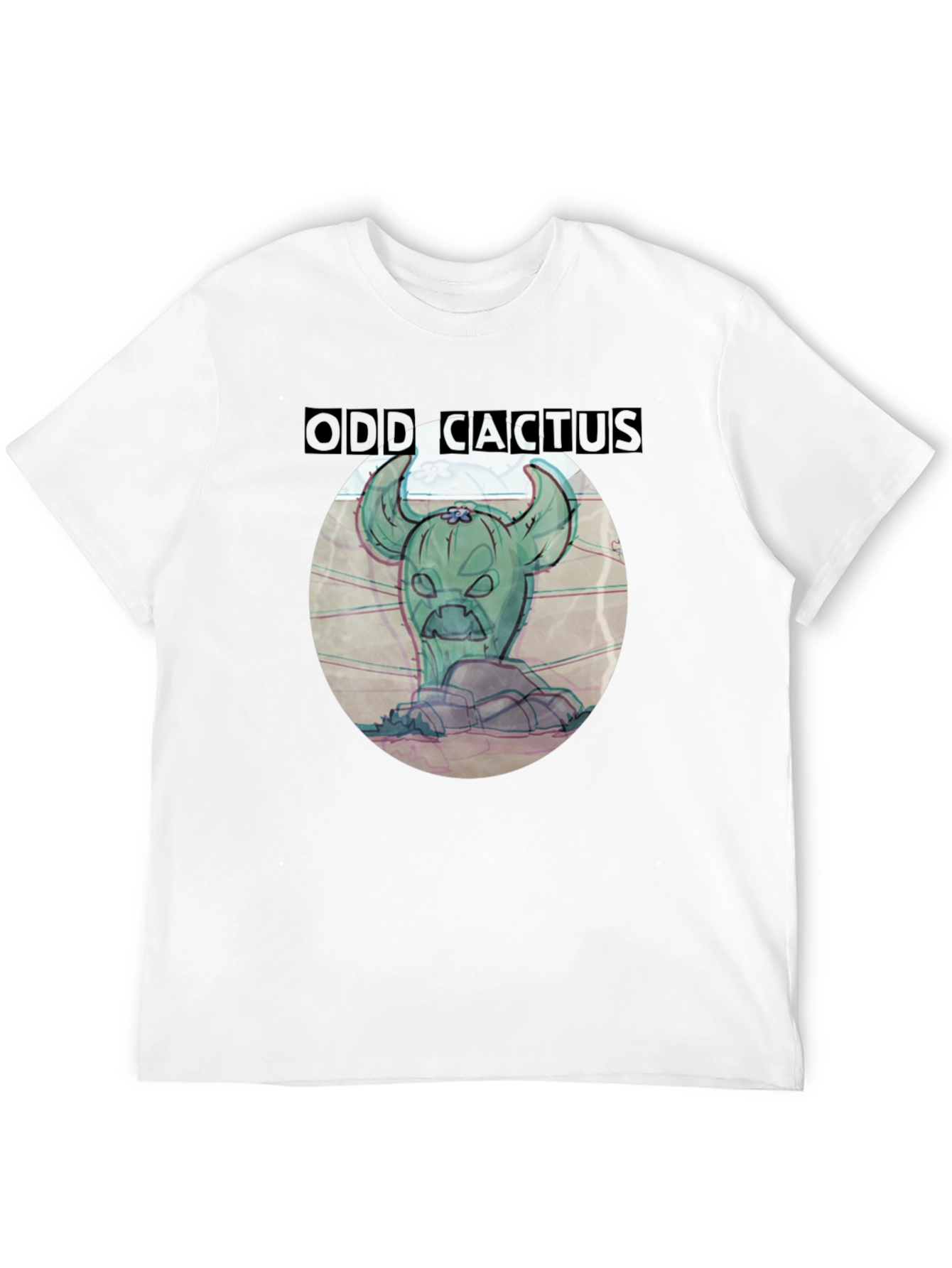 Black Odd Cactus Graphic Tee - Unique Design view 12