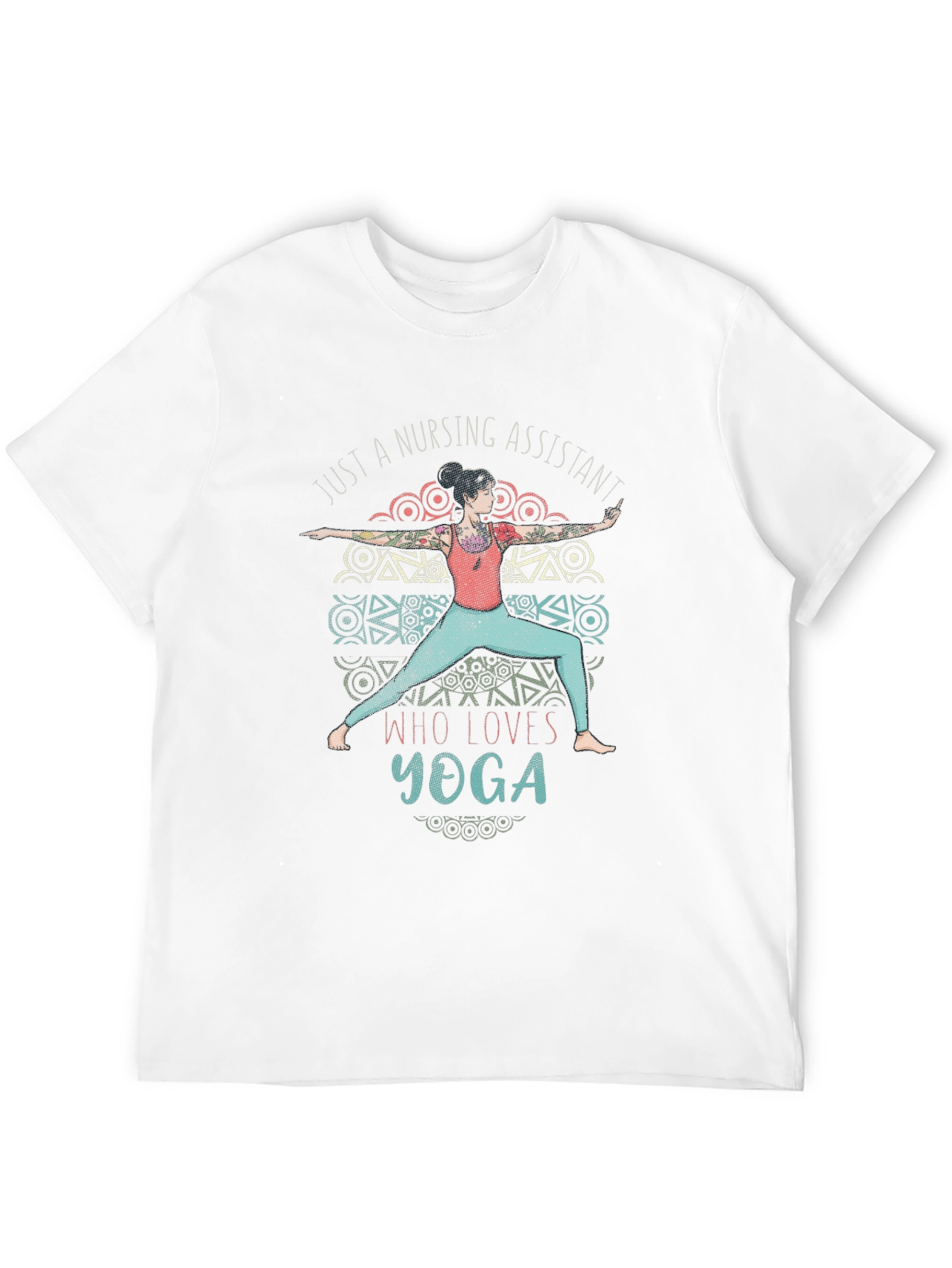 Black Nursing Assistant Yoga Lover Graphic T-Shirt view 12