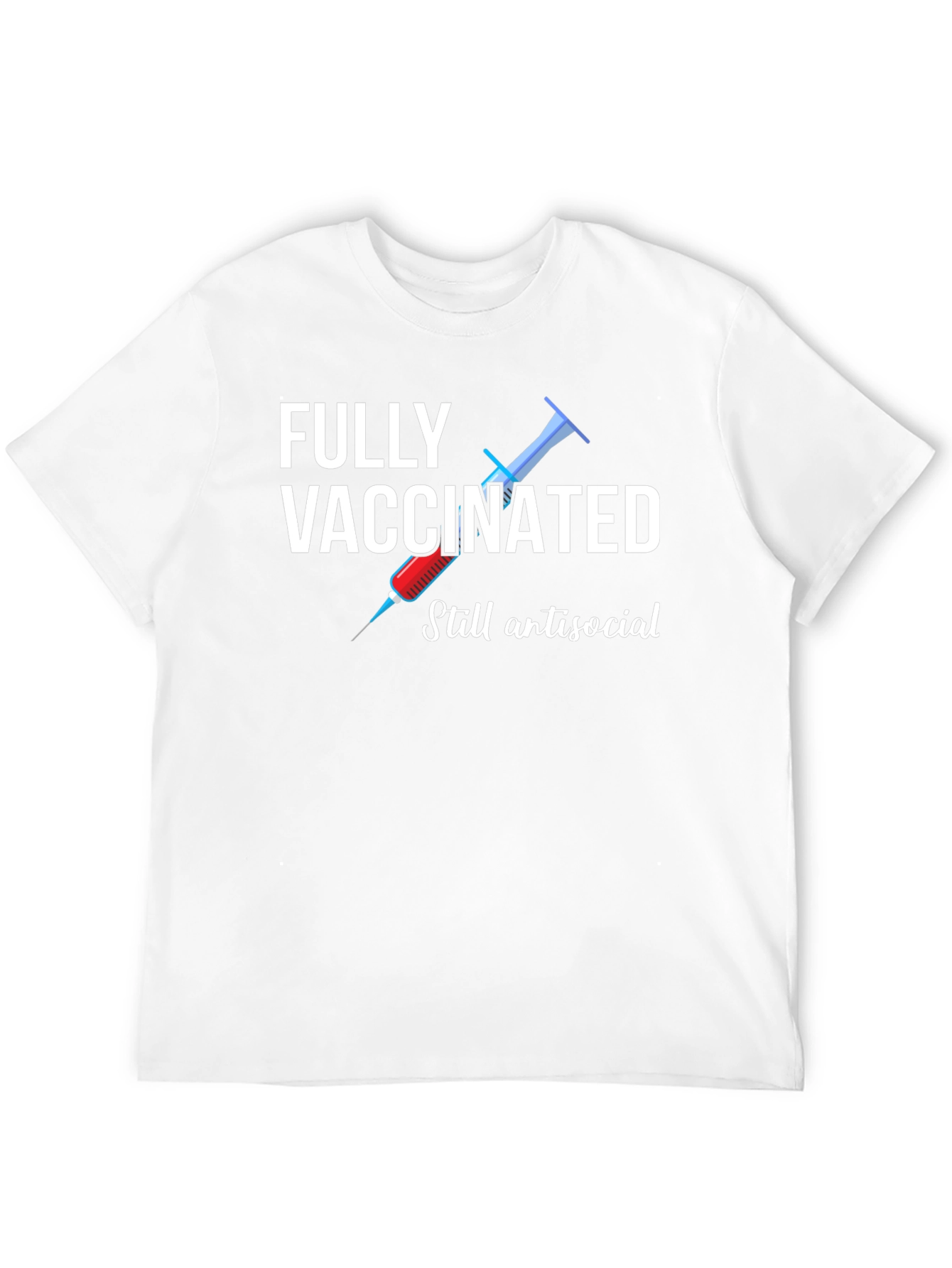 Black Fully Vaccinated Antisocial Graphic Tee view 12