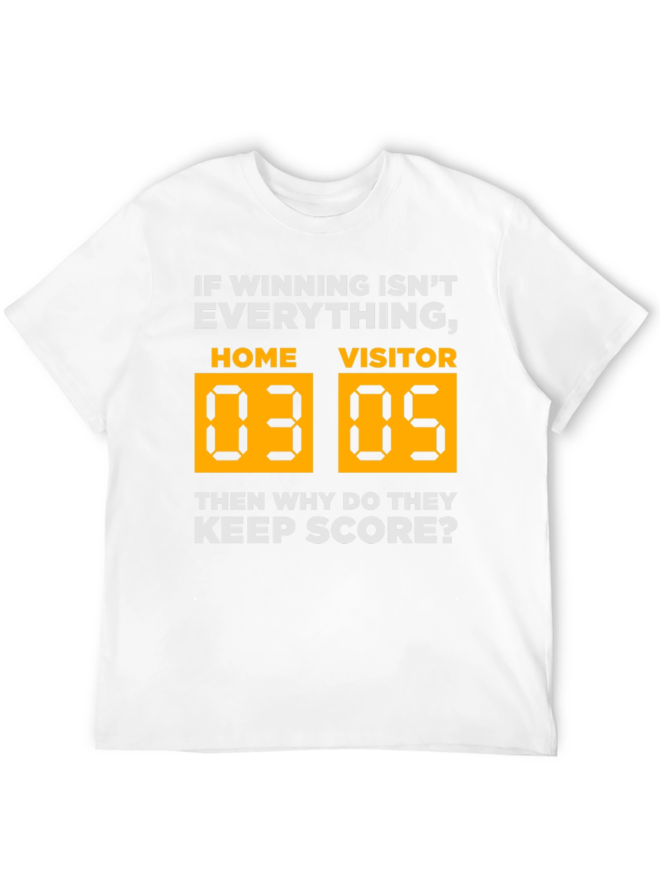 Black Funny Winning Isn't Everything Scoreboard Graphic T-Shirt view 12