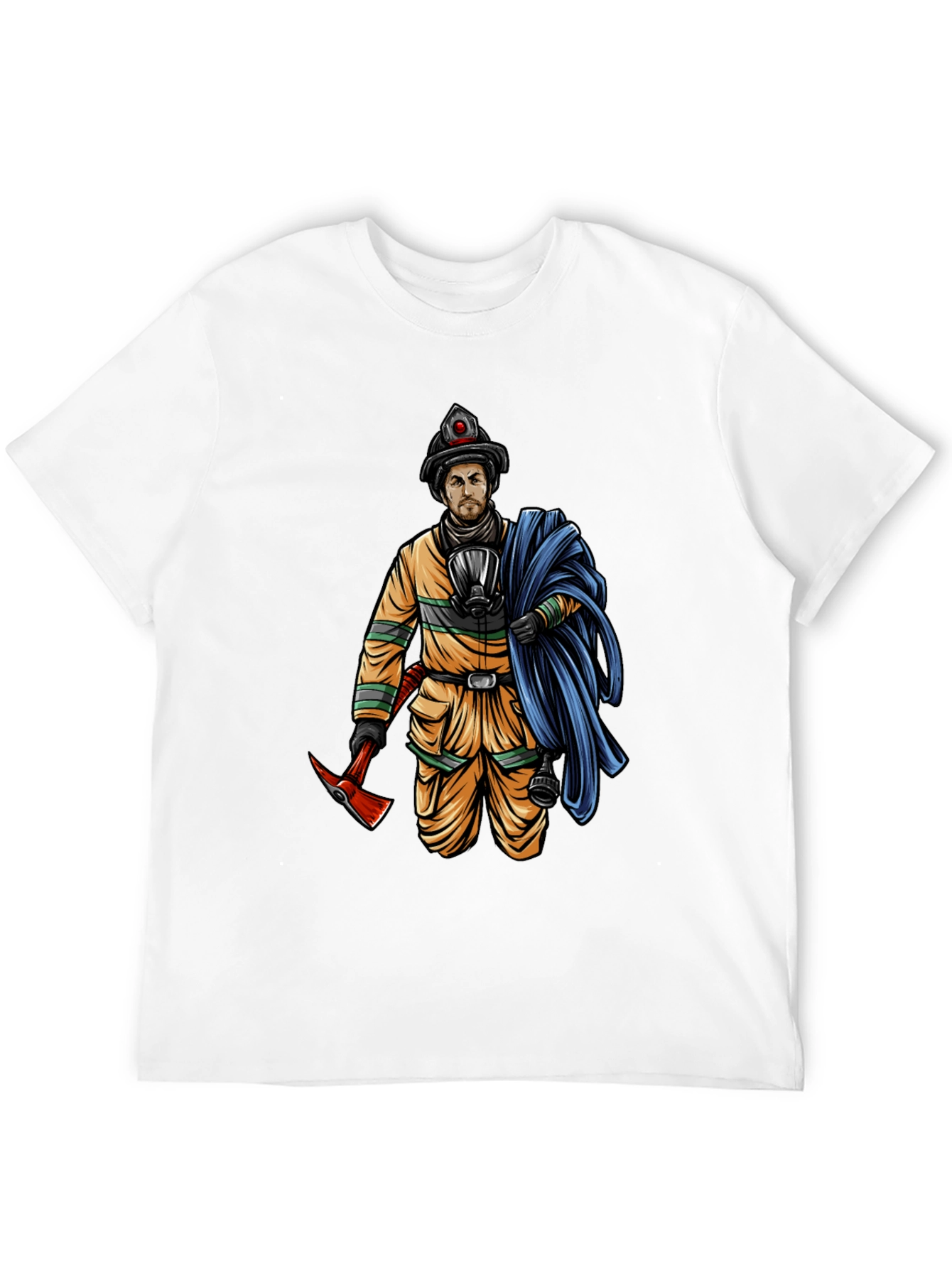 Black Firefighter Graphic Tee - Heroic Design view 12