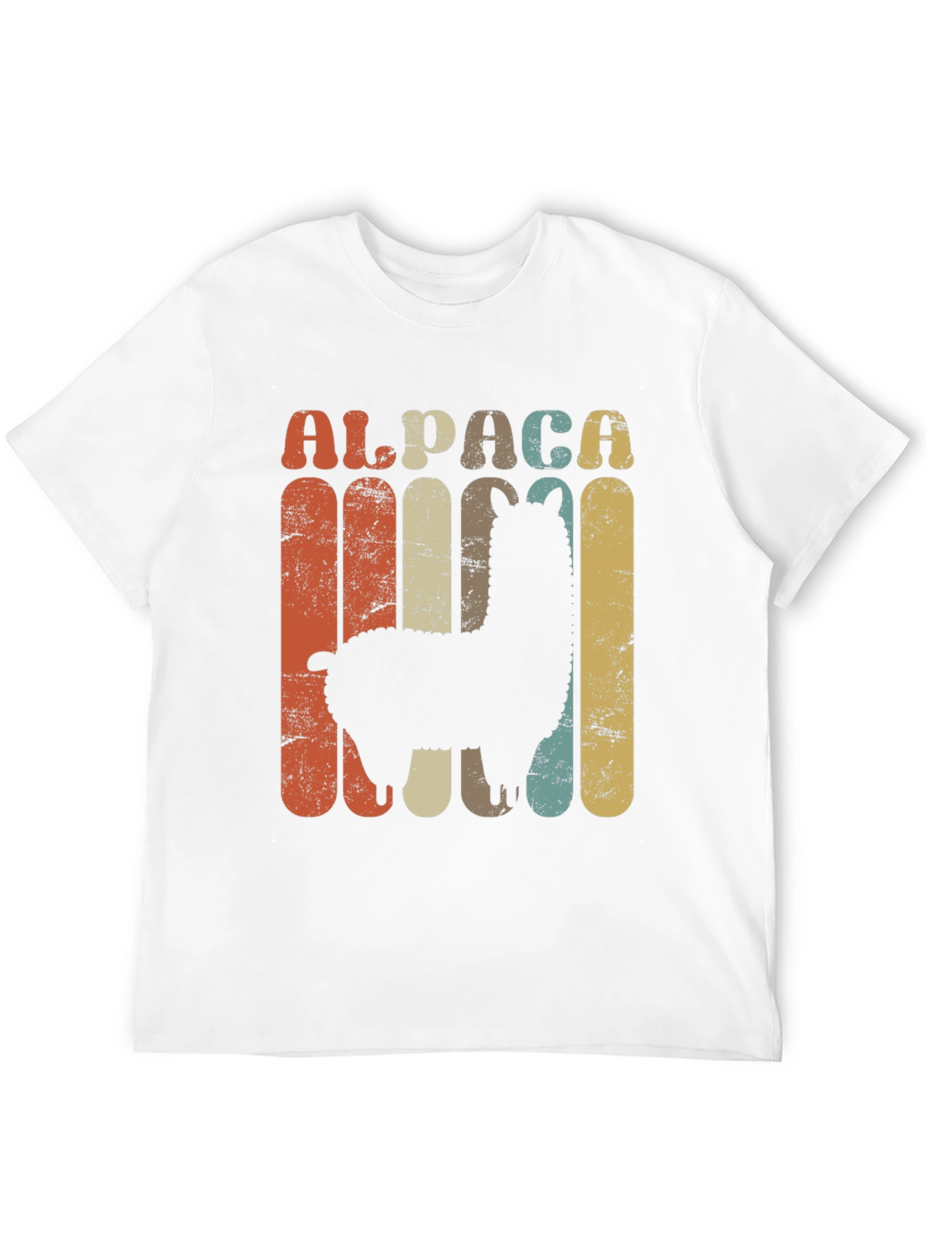 Black Retro Alpaca Graphic T-Shirt - Vintage Style view 12