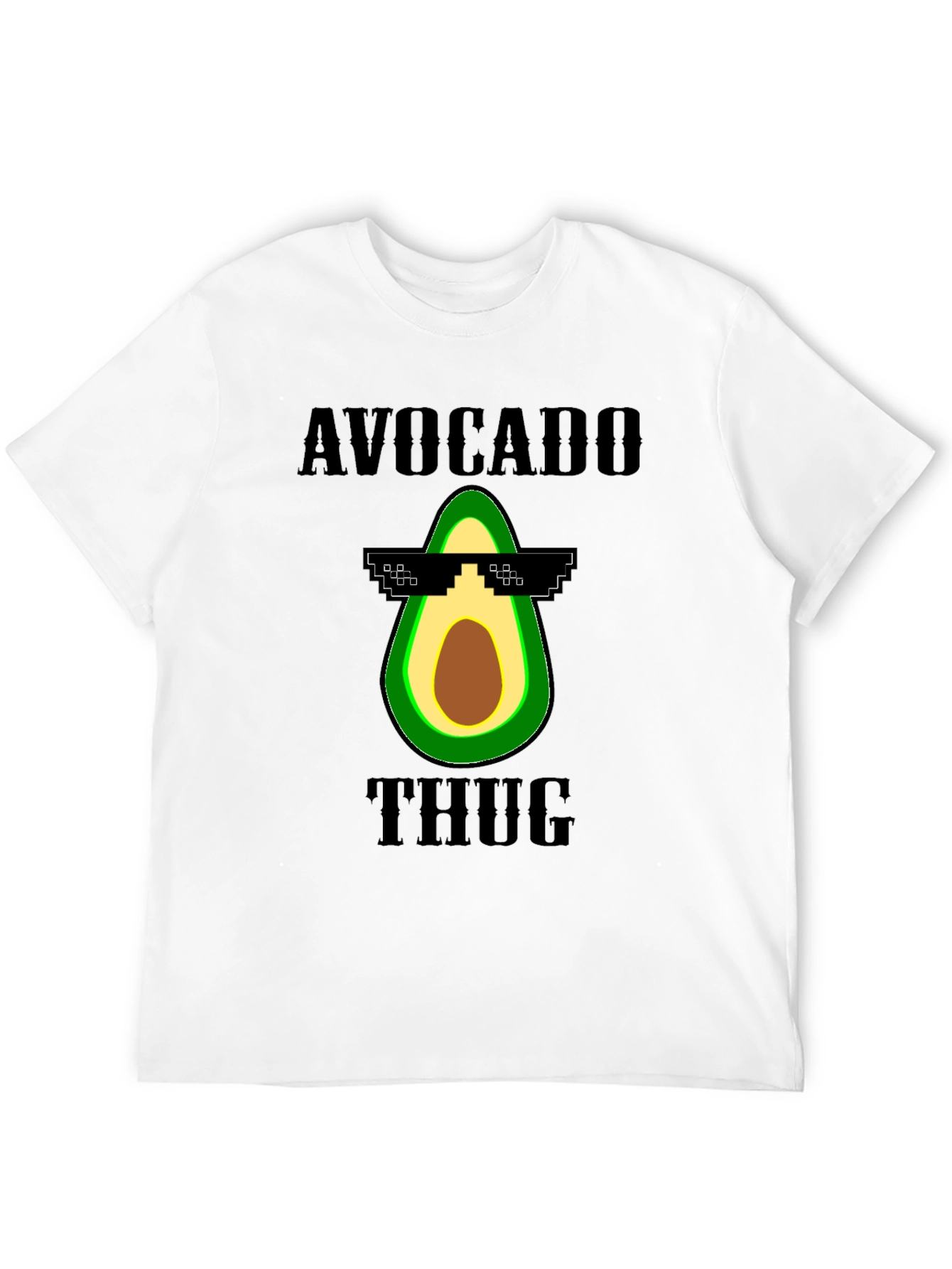 Black Avocado Thug Life Graphic Tee - Funny Novelty T-Shirt view 12