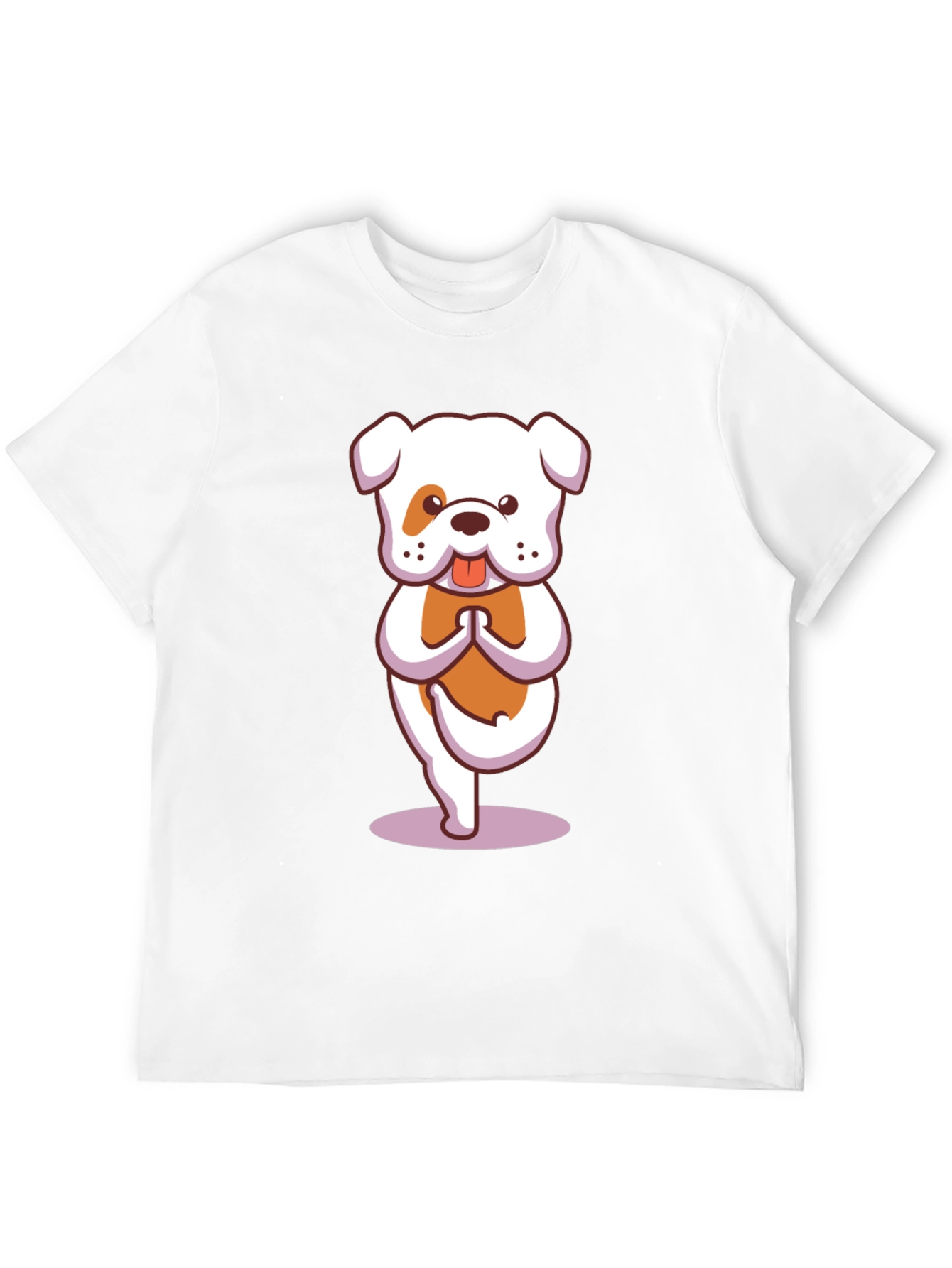 Black Yoga Bulldog Black T-Shirt view 12