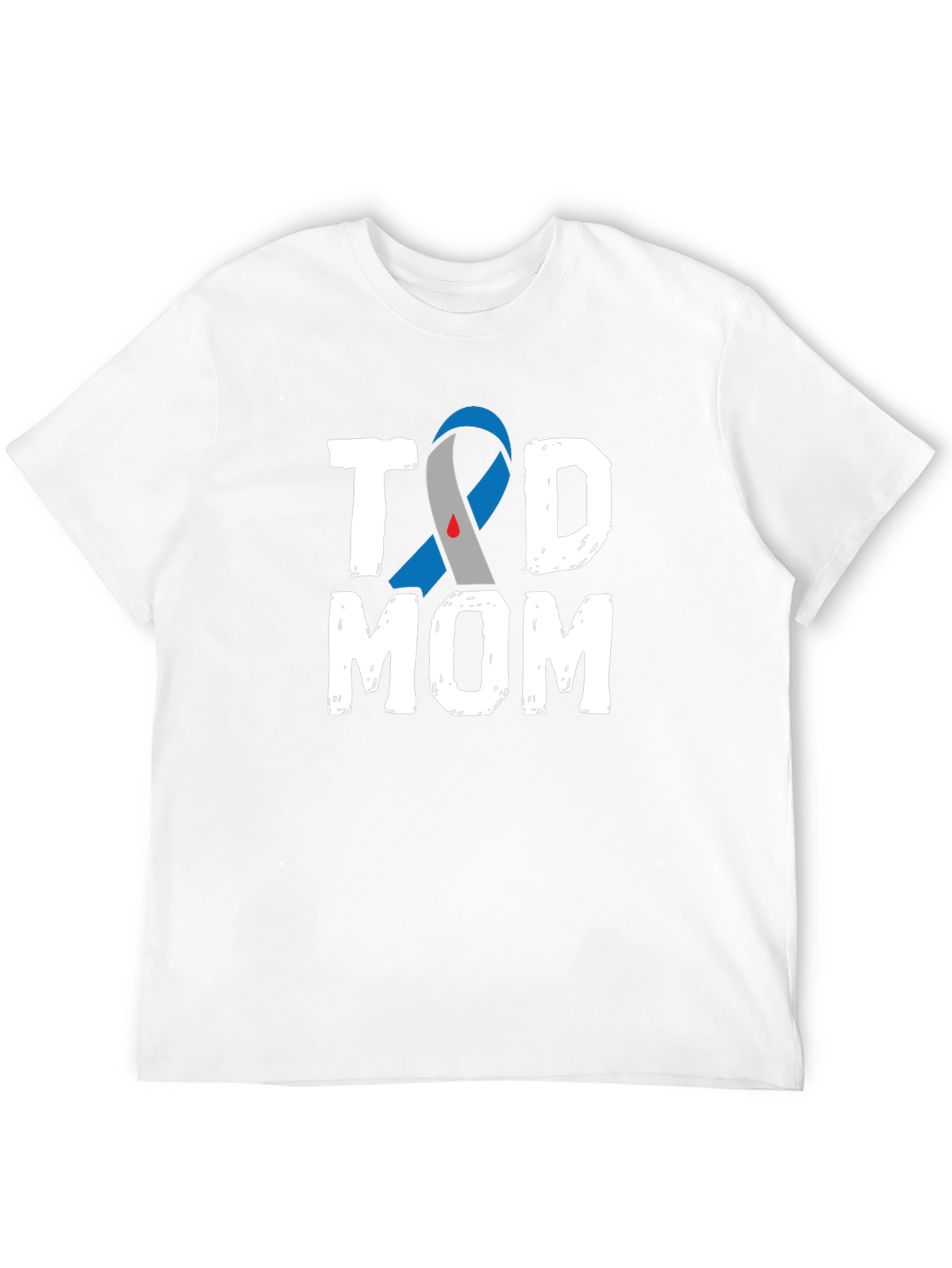 Black T1D Mom Awareness T-Shirt - Black view 12