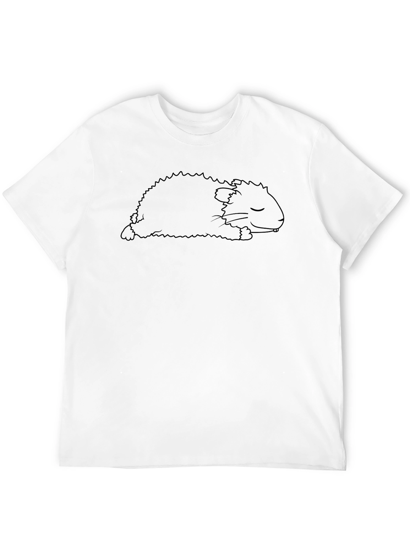 Black Sleeping Guinea Pig Graphic Tee - Relaxed Fit view 12