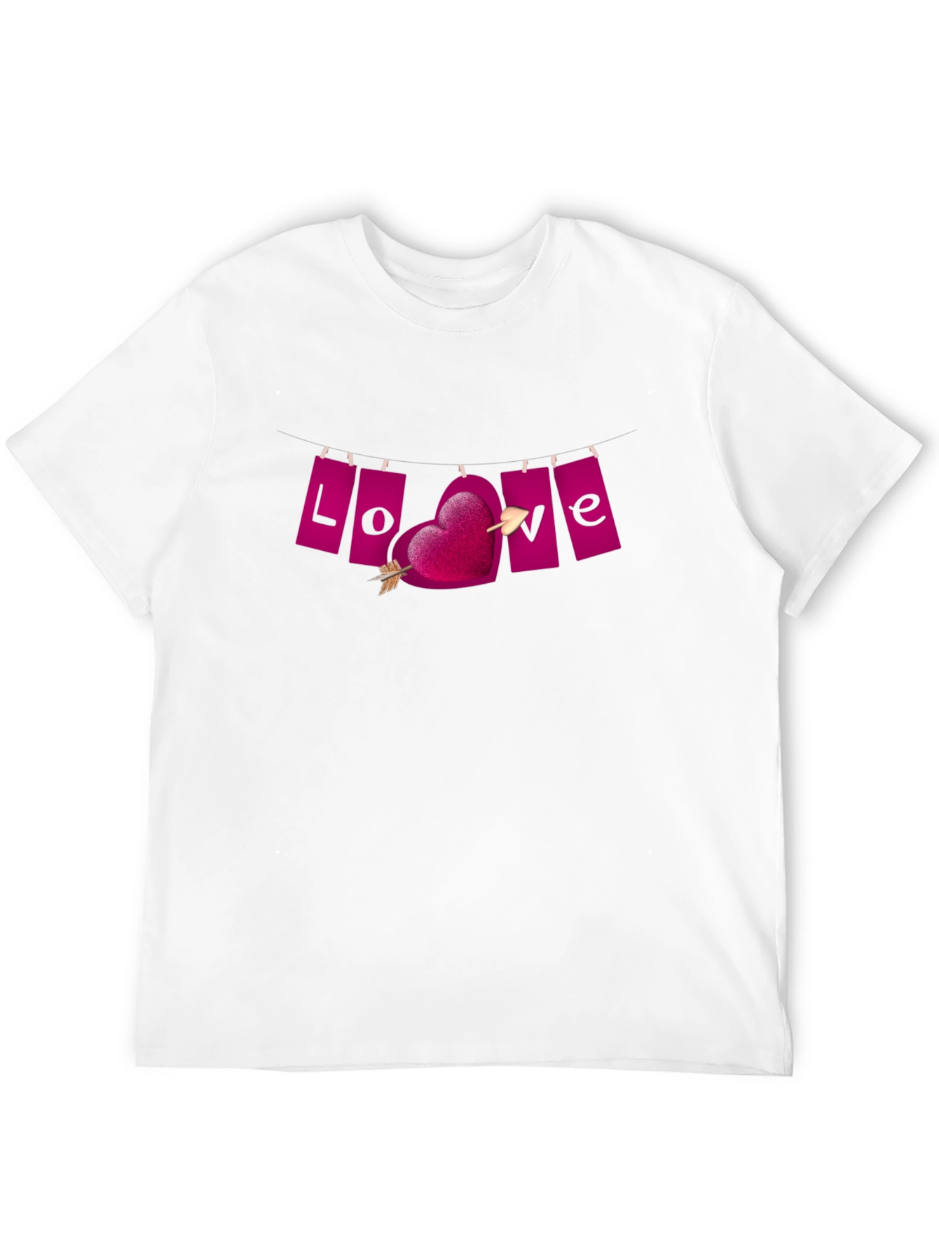 Black Love Arrow Heart T-Shirt - Valentine's Day Tee view 12