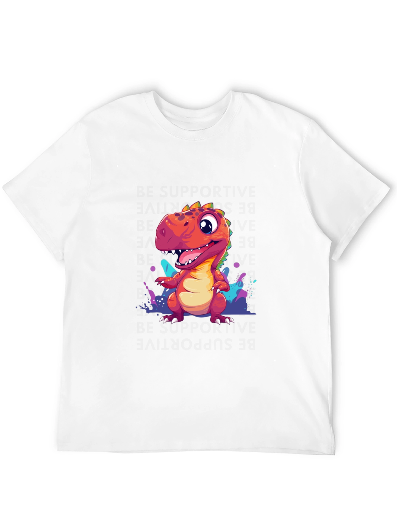 Black Cute Dinosaur T-Shirt - Graphic Tee for Dino Lovers view 12