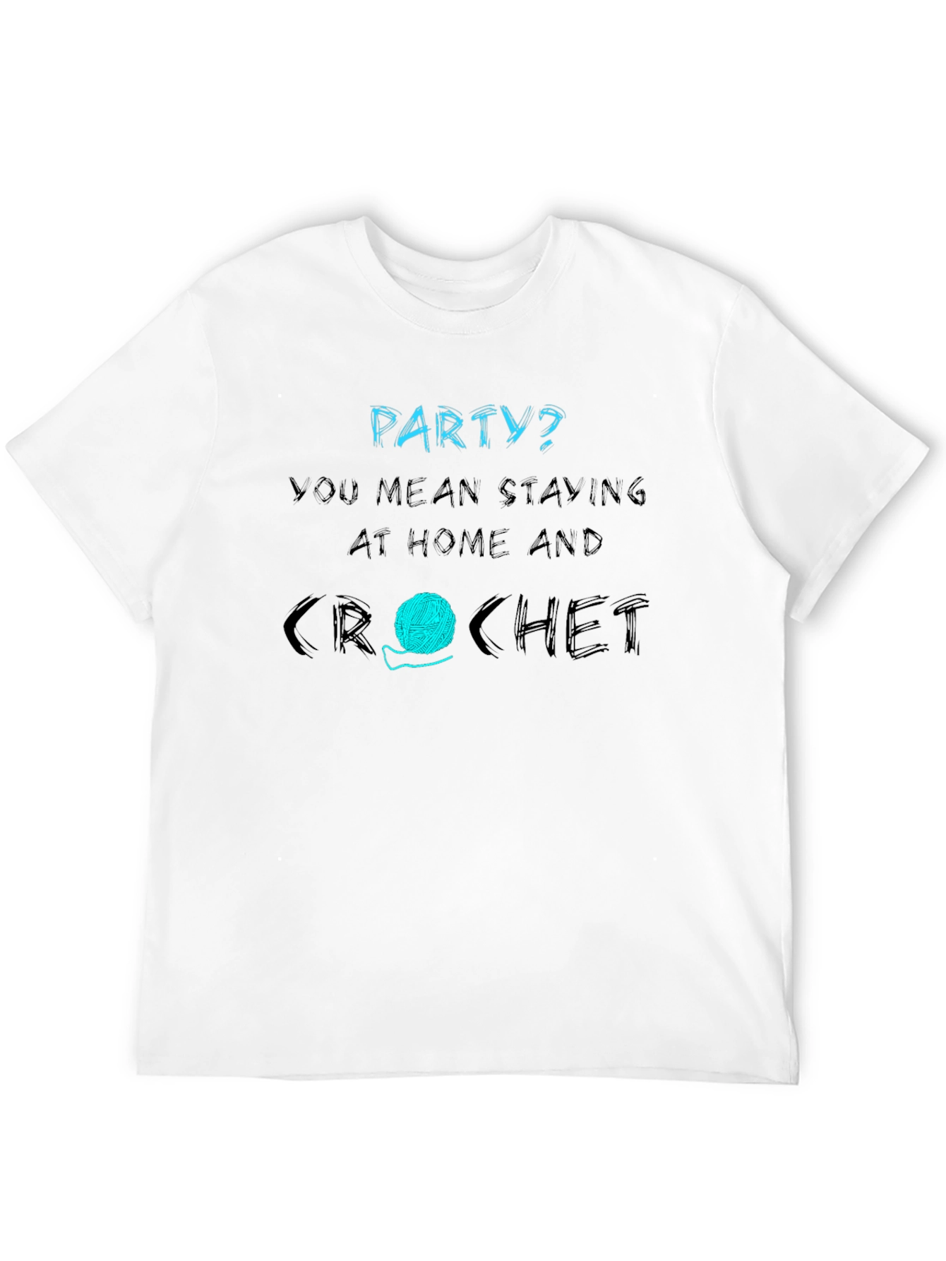 Black Crochet Lover T-Shirt - Stay Home and Crochet view 12