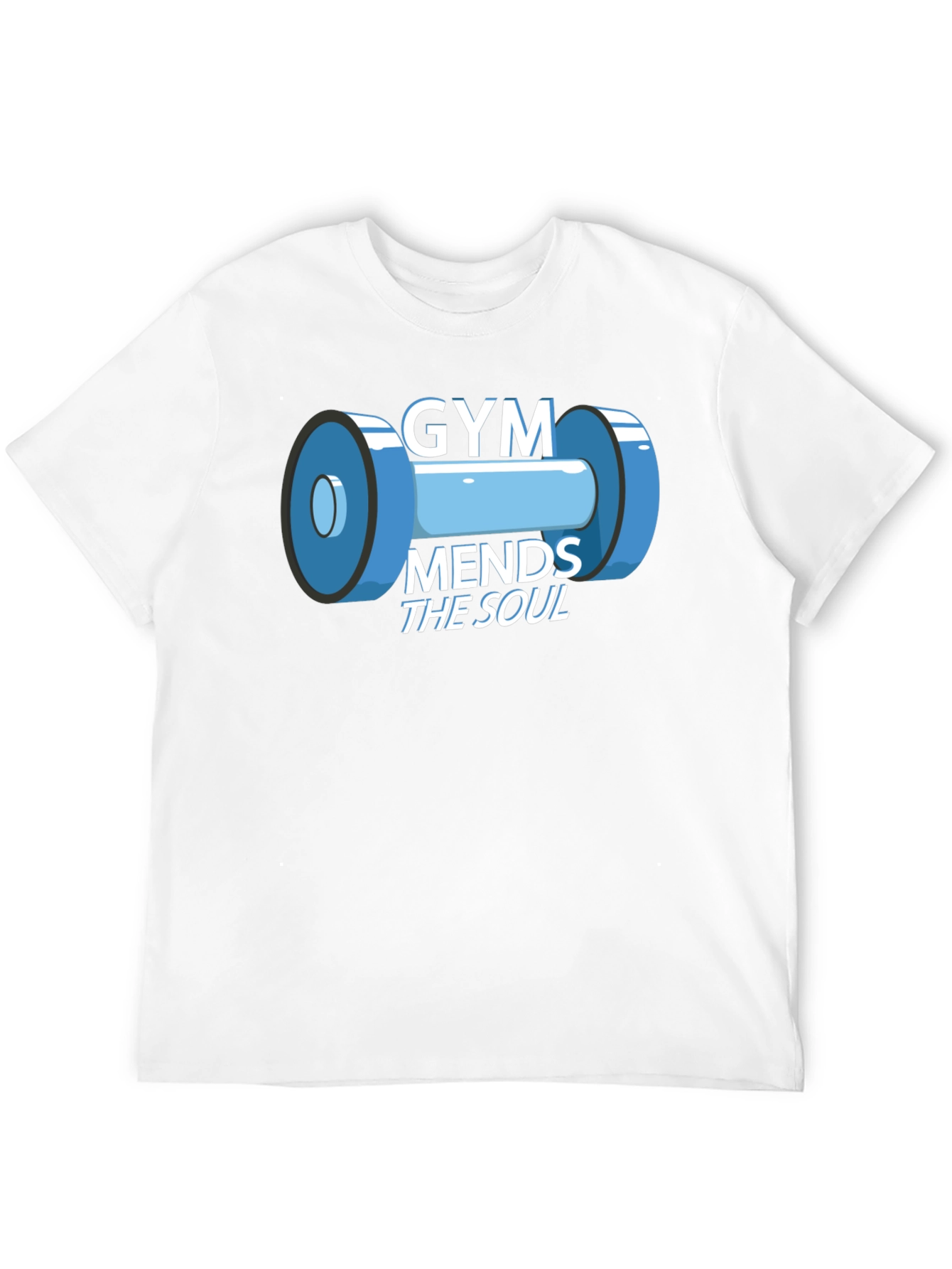 Black Gym Mends the Soul Graphic T-Shirt view 12