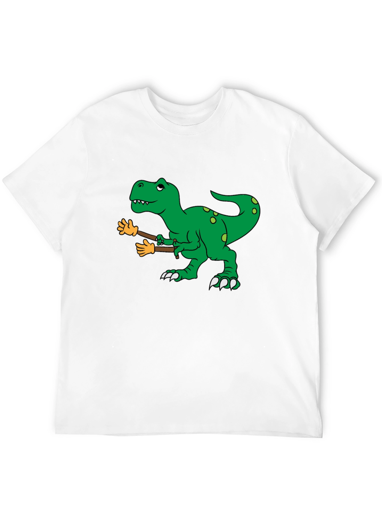 Black Dinosaur T-Rex with Fake Arms Funny Graphic Tee view 12