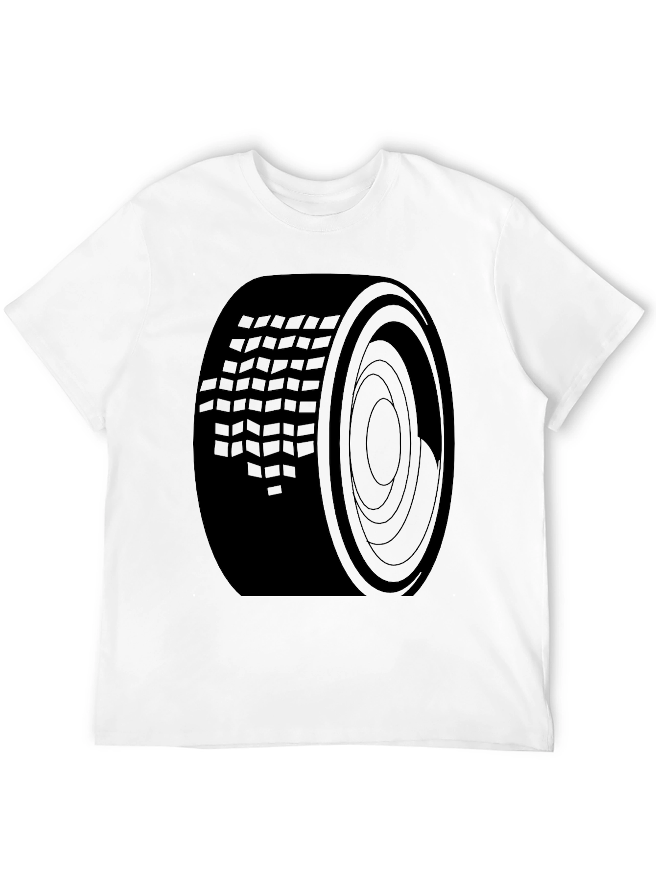 Black Black Tire Tread Graphic Tee - Modern Style view 12