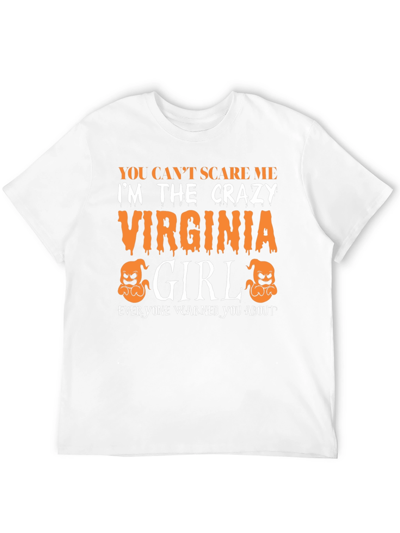 Black Crazy Virginia Girl Halloween T-Shirt view 12