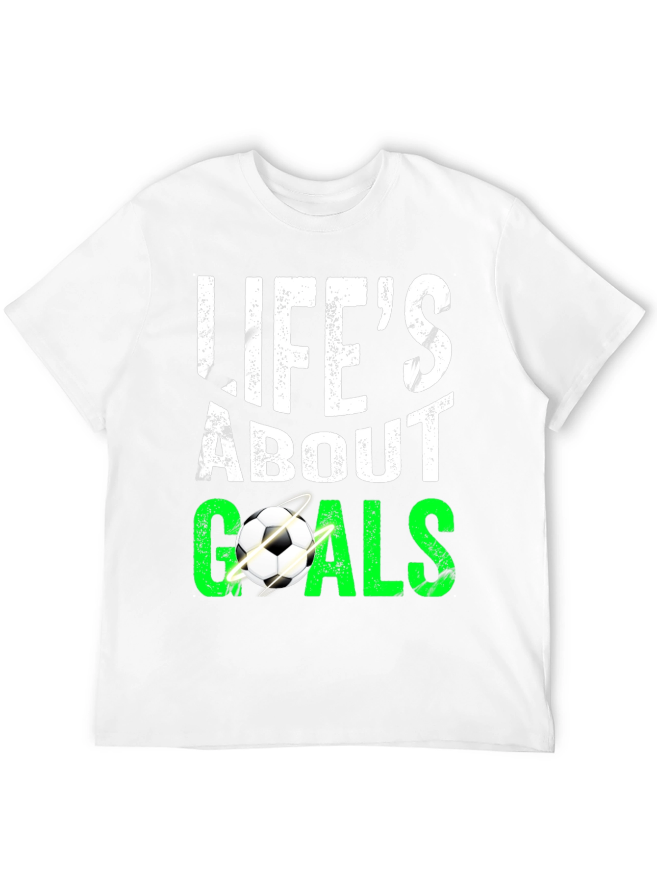 Black Life's About Goals Soccer Graphic T-Shirt view 12