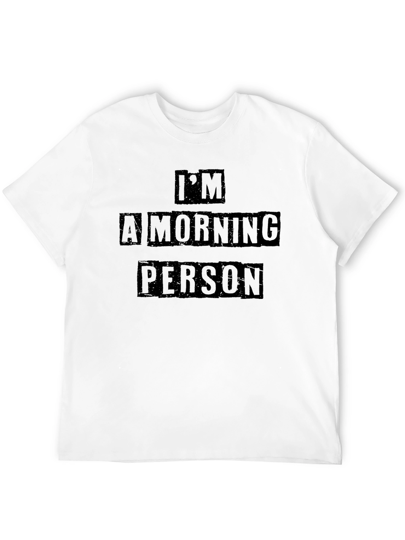 Black I'm A Morning Person Graphic Tee - Black Cotton Blend T-Shirt view 12