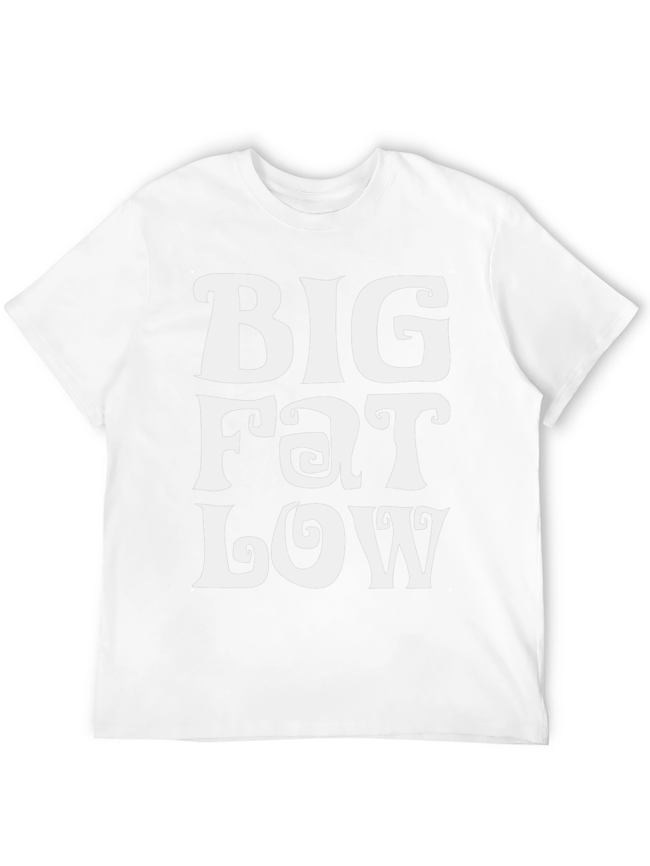 Black Big Fat Low Funny Graphic Tee - Black Unisex T-Shirt view 12