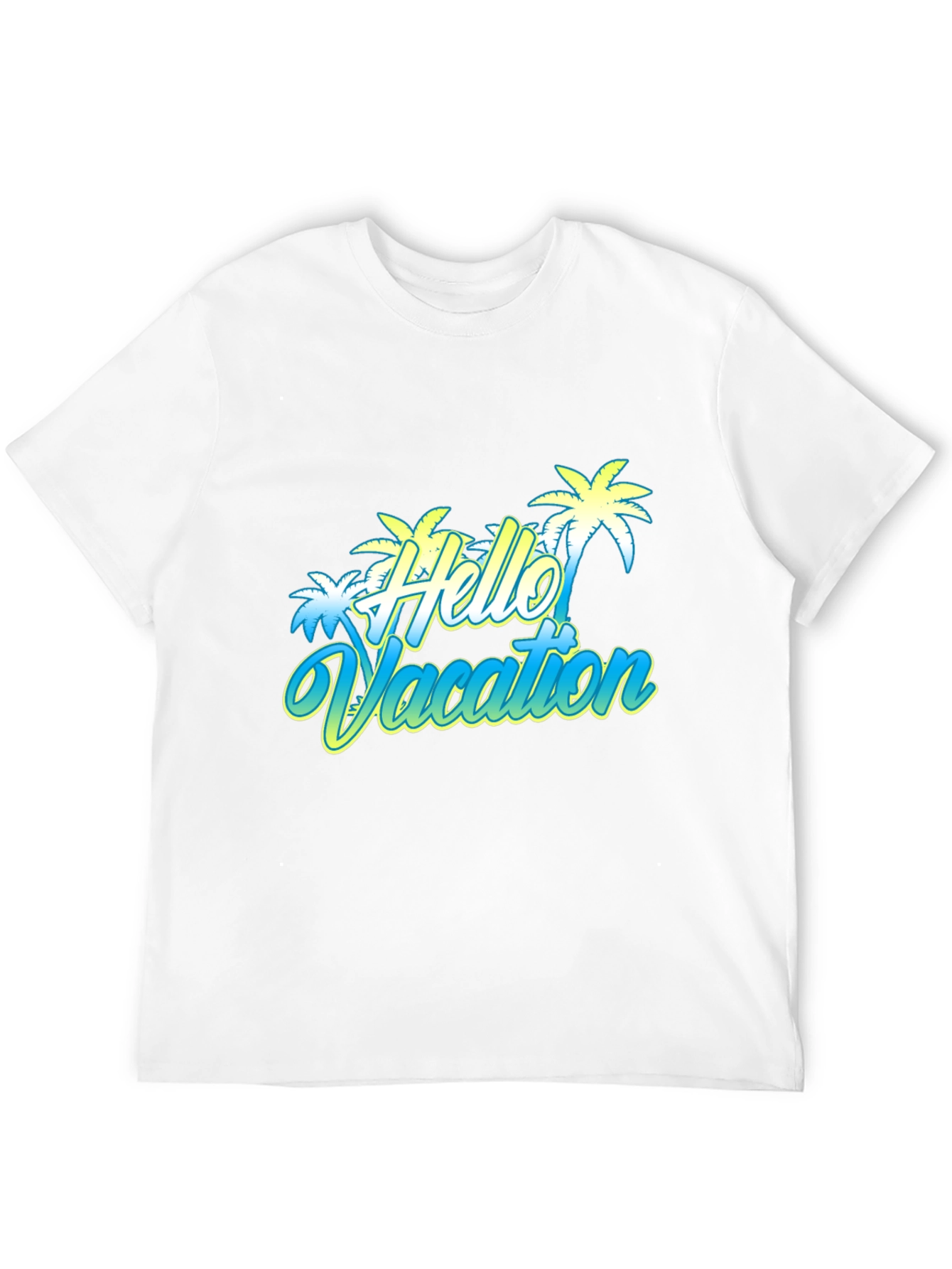 Black Hello Vacation Graphic T-Shirt view 12
