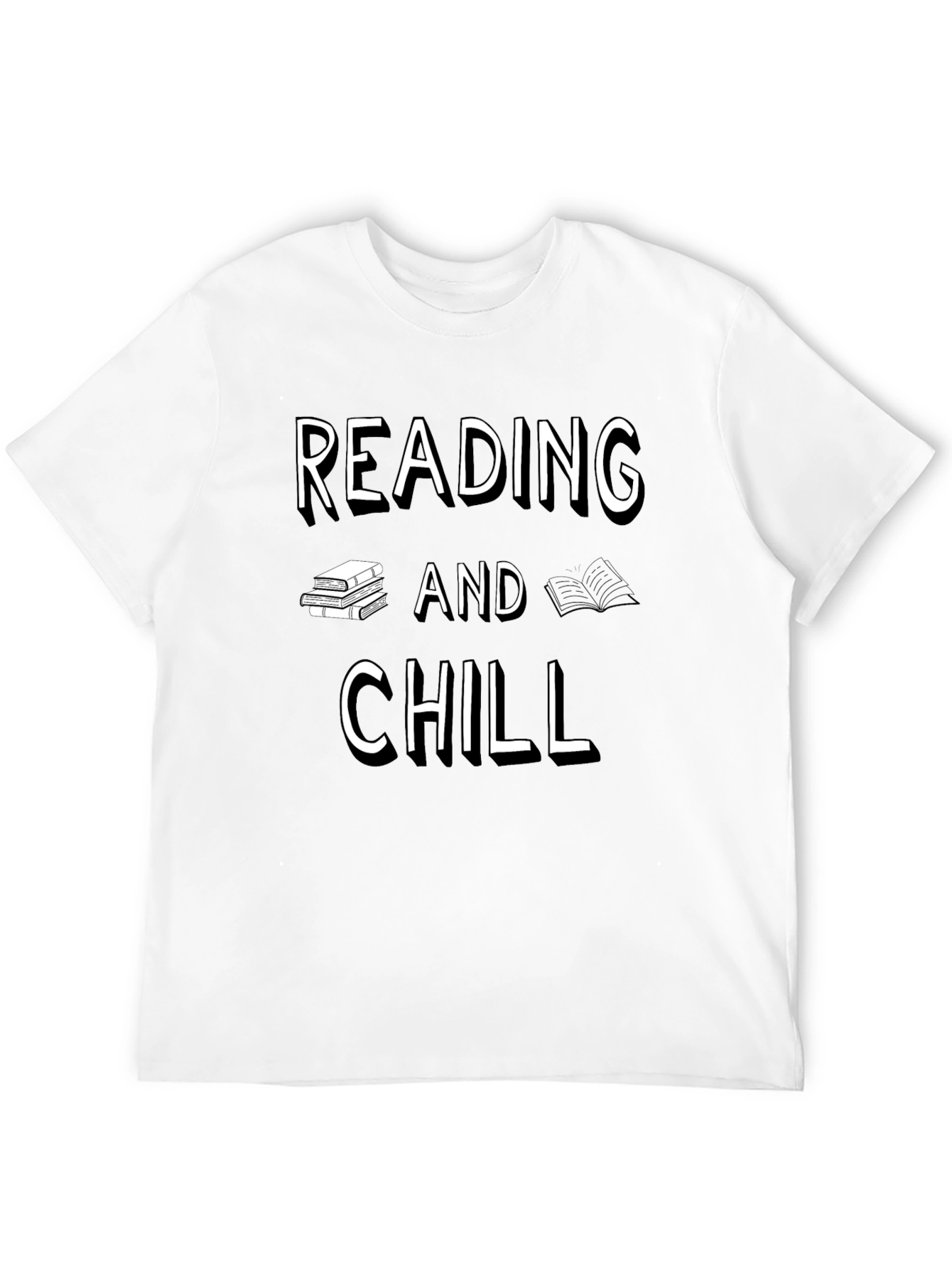 Black Reading and Chill Graphic Tee - Black Cotton Shirt view 12