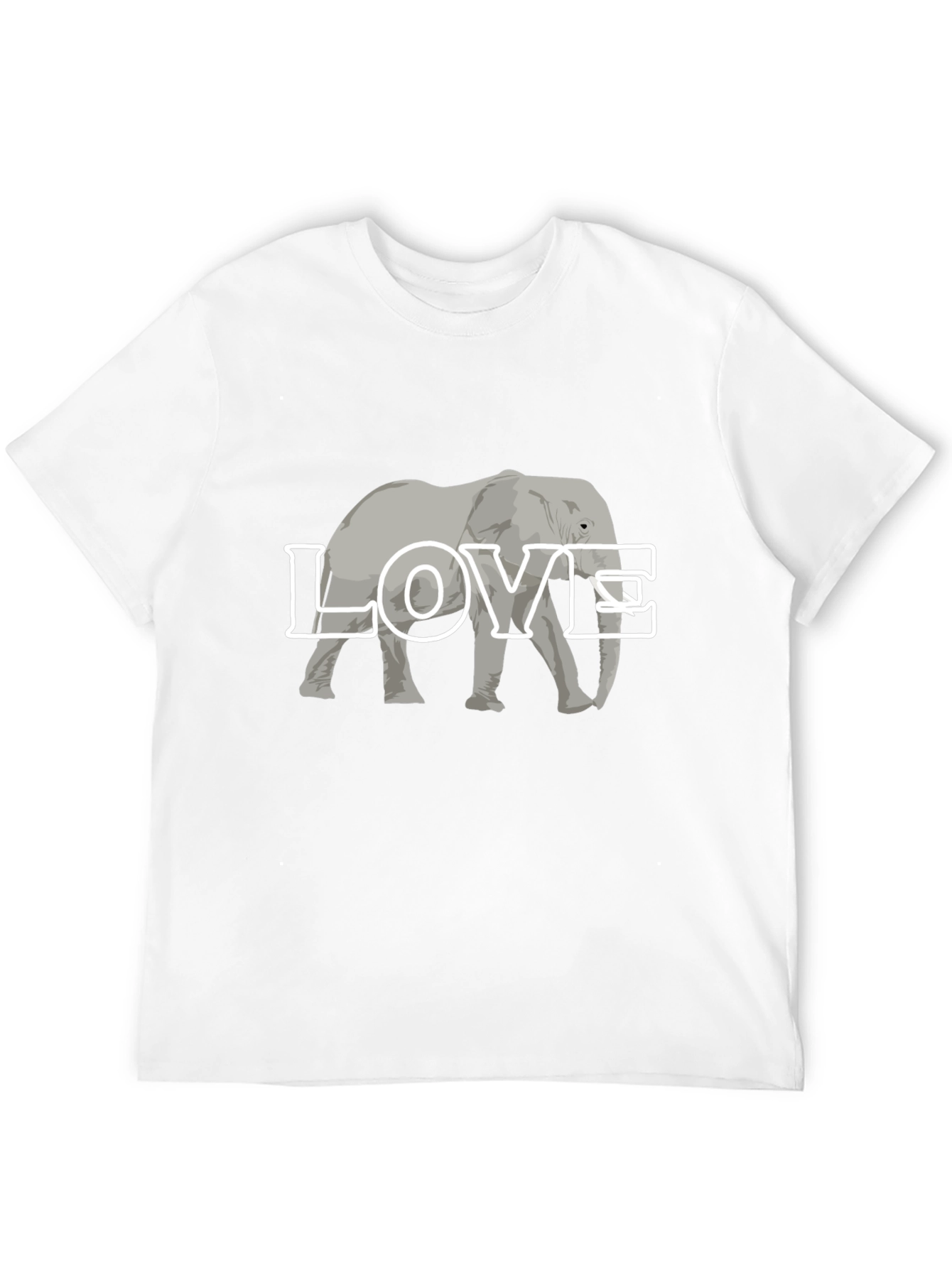 Black Elephant Love Graphic Tee - Black Cotton T-Shirt view 12