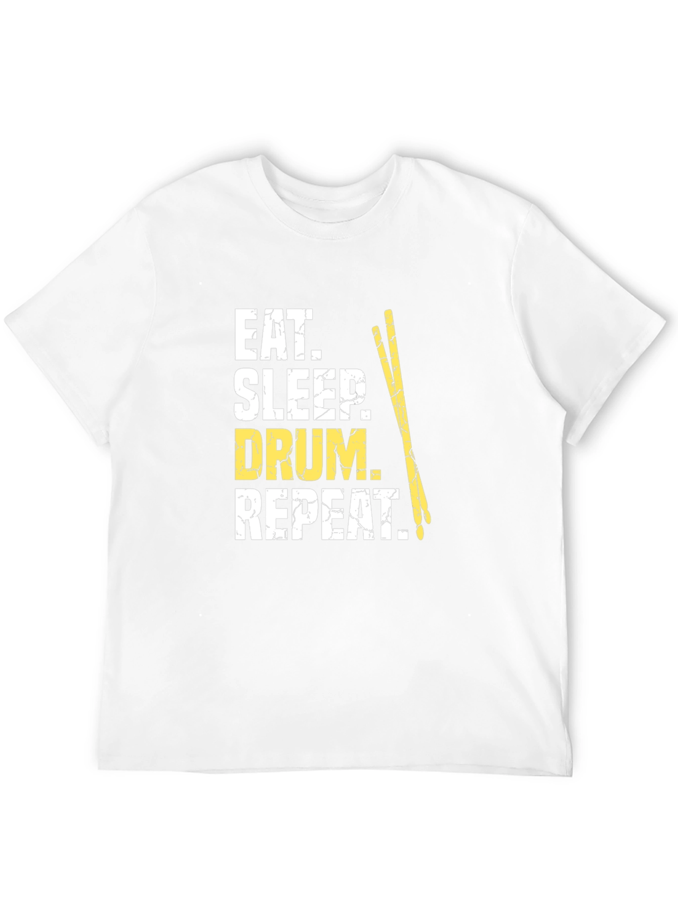 Black Eat Sleep Drum Repeat T-Shirt - Music Lover Tee view 12