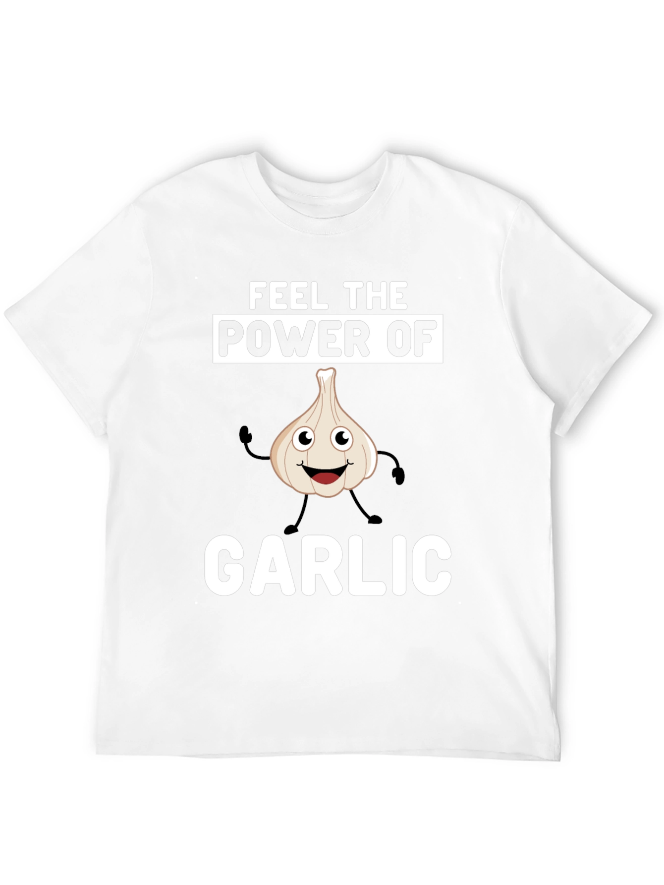 Black Funny Garlic Power T-Shirt view 12