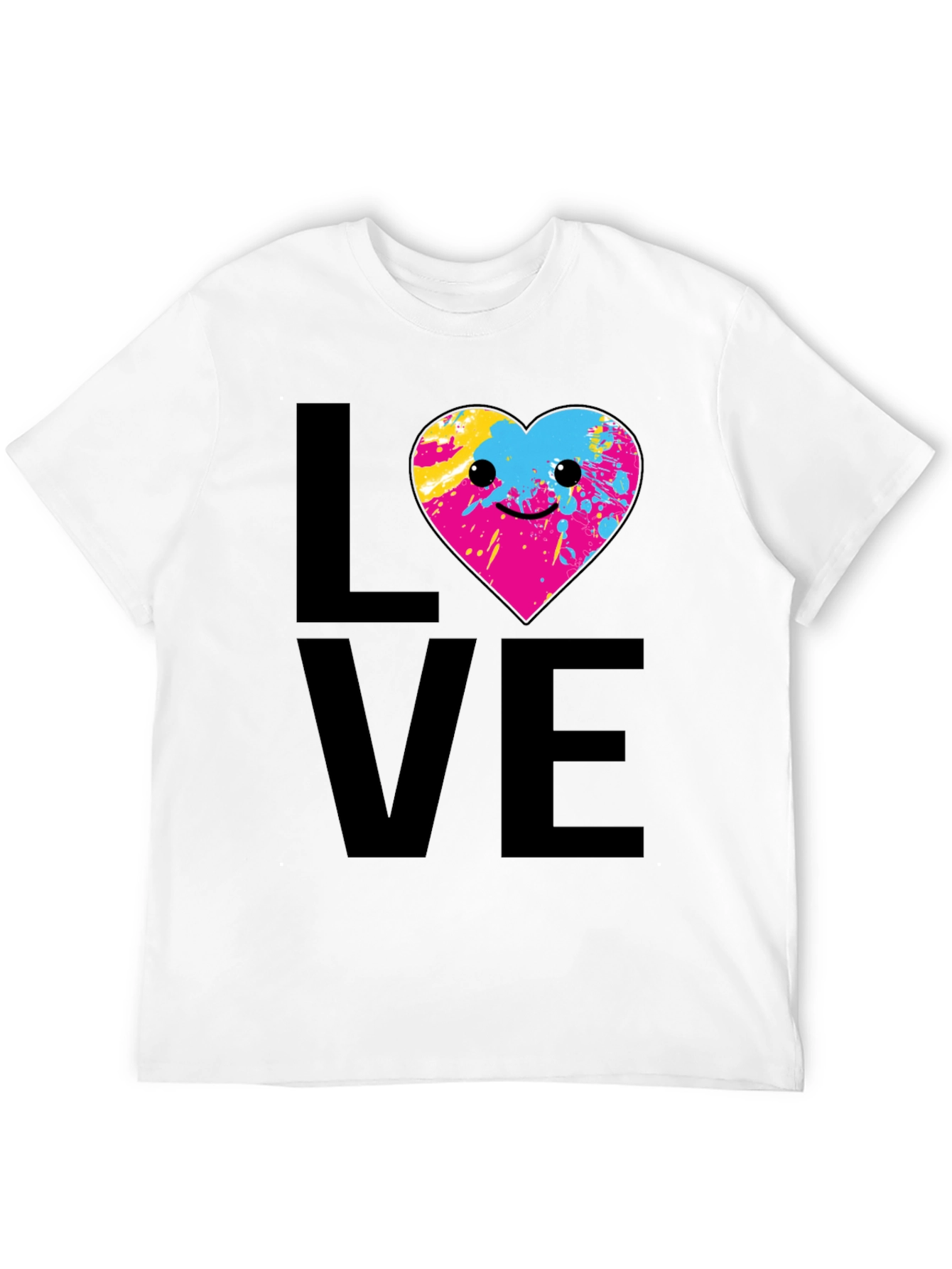 Black Love Heart Graphic Tee - Fun & Unique Design view 12