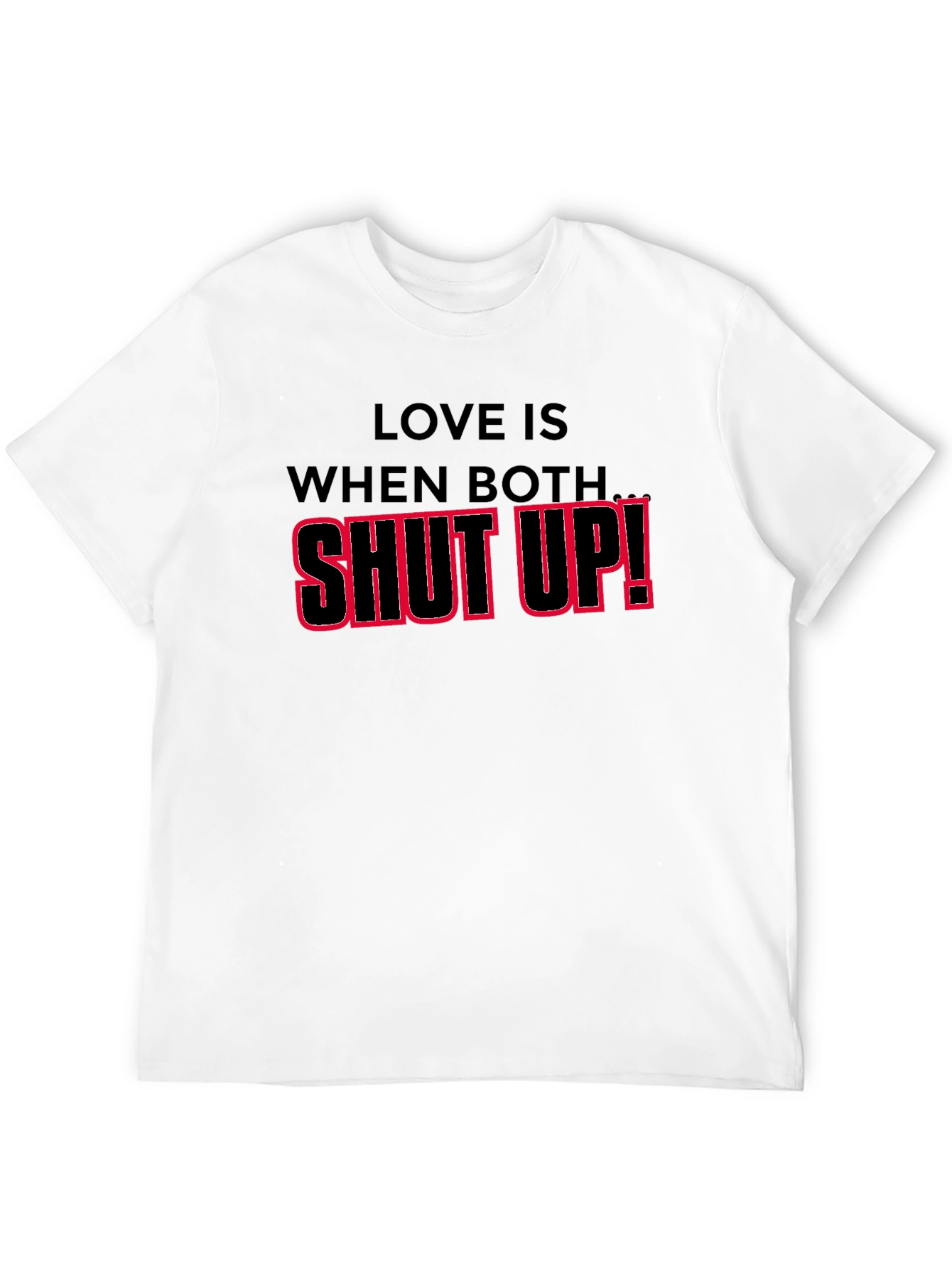 Black Shut Up! Graphic T-Shirt - Bold Statement Tee view 12