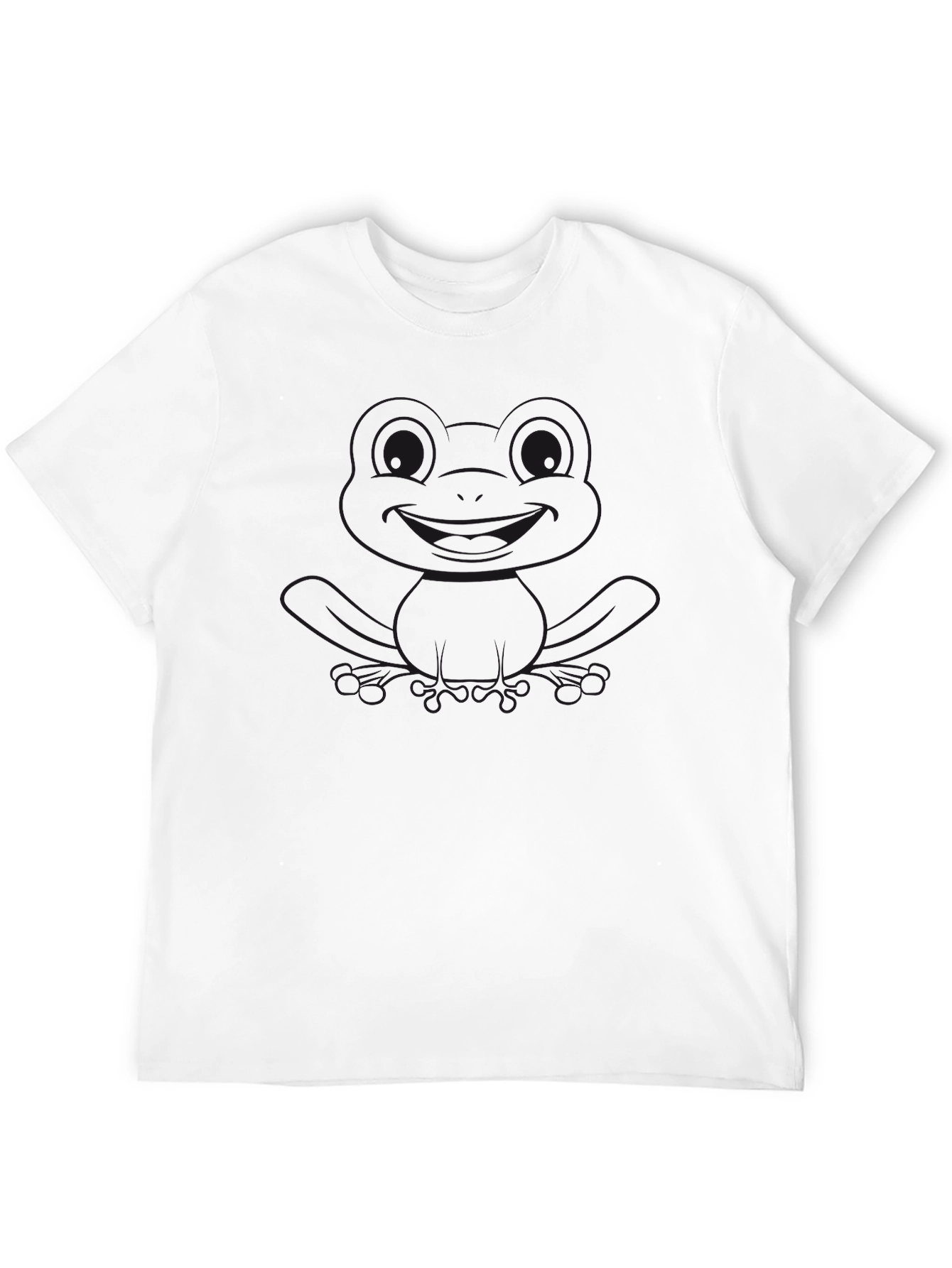 Black Men's Black Short Sleeve Frog Graphic T-Shirt view 12