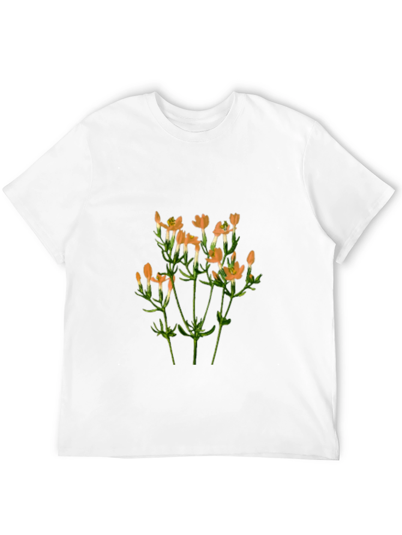 Black Floral Print T-Shirt - Black, Botanical Design view 12