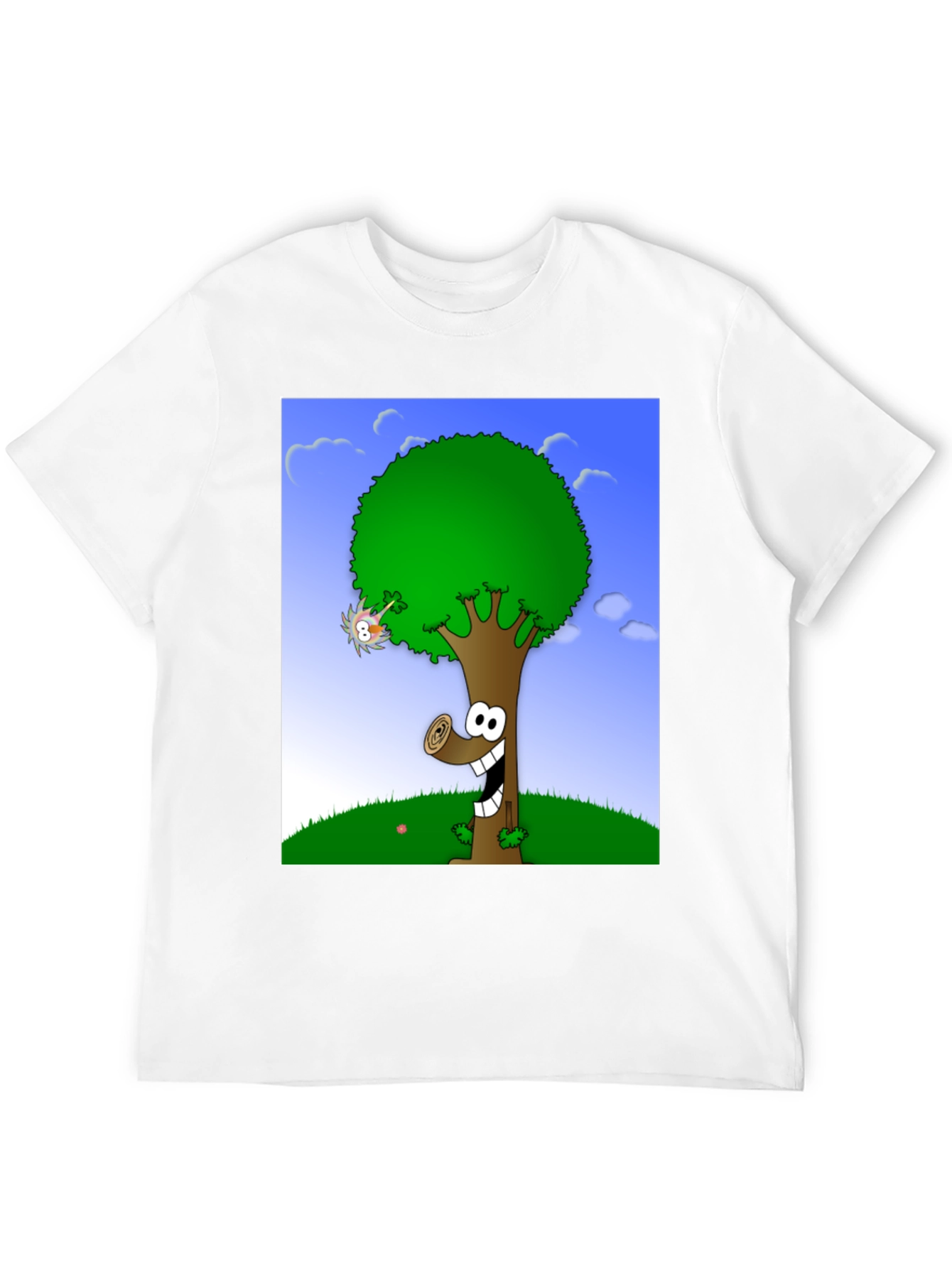 Black Cartoon Tree Graphic Tee view 12