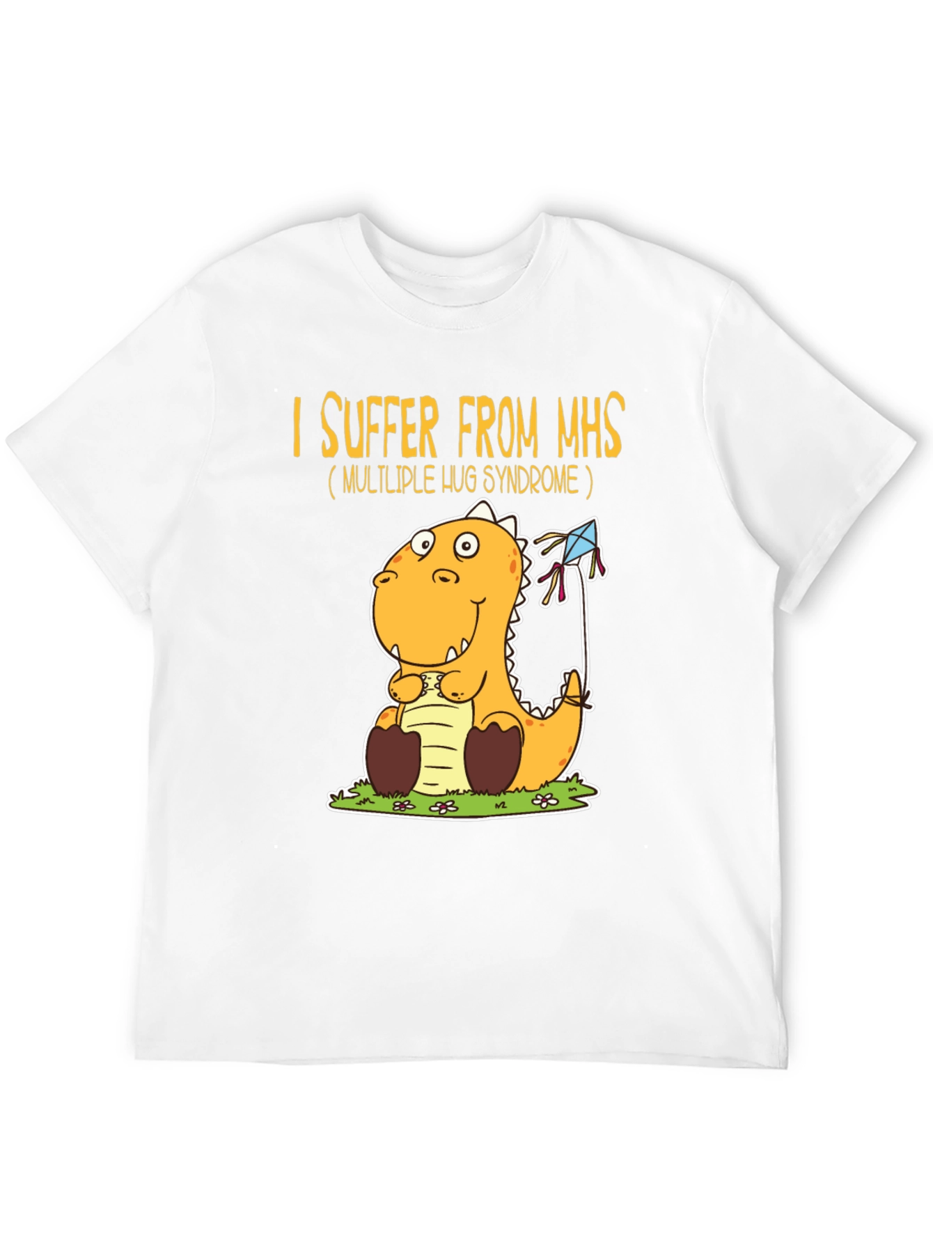 Black MHS Hug Syndrome Dinosaur T-Shirt view 12