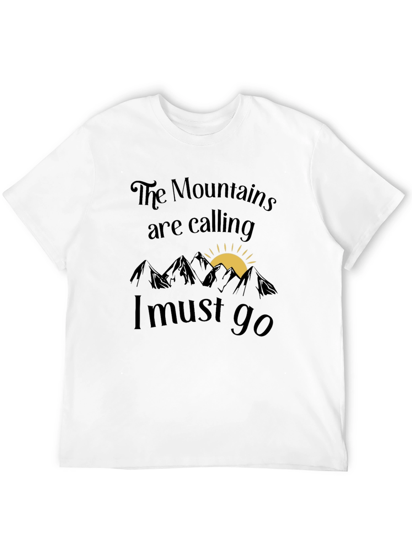 Black Mountain Calling Black T-Shirt Adventure Awaits view 12