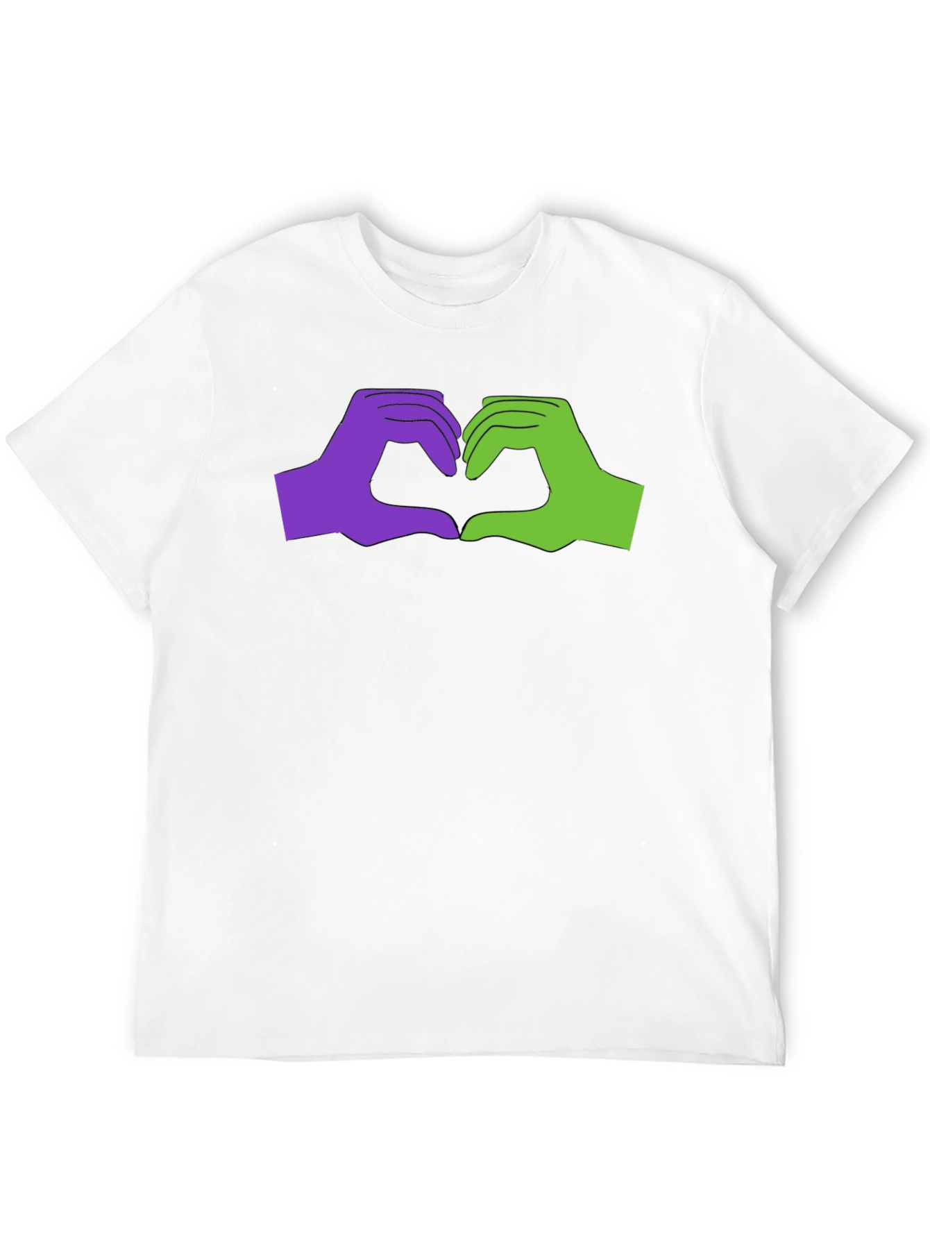 Black Love Sign Language Graphic Tee - Black Cotton T-Shirt view 12