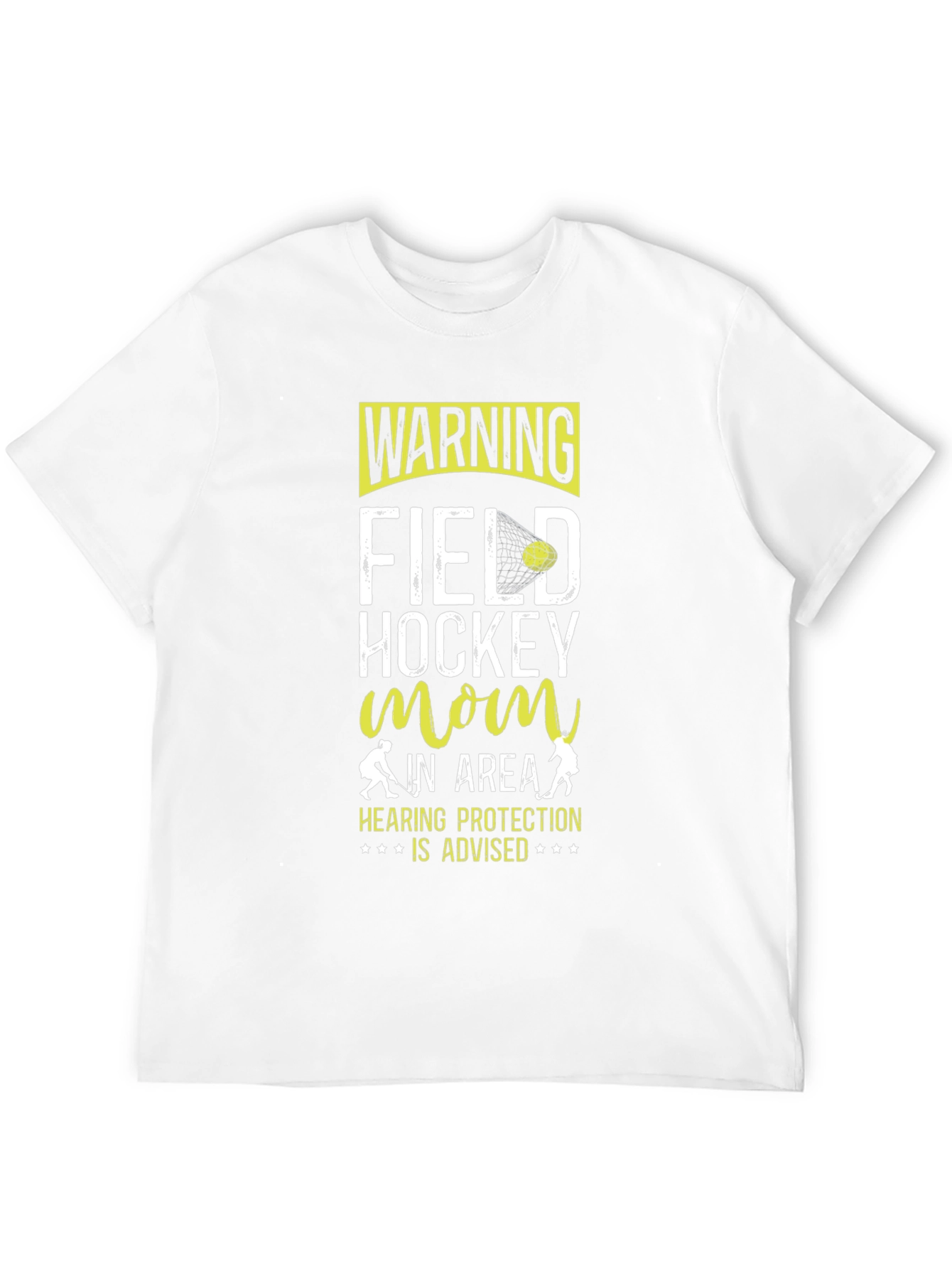 Black Field Hockey Mom Warning T-Shirt view 12
