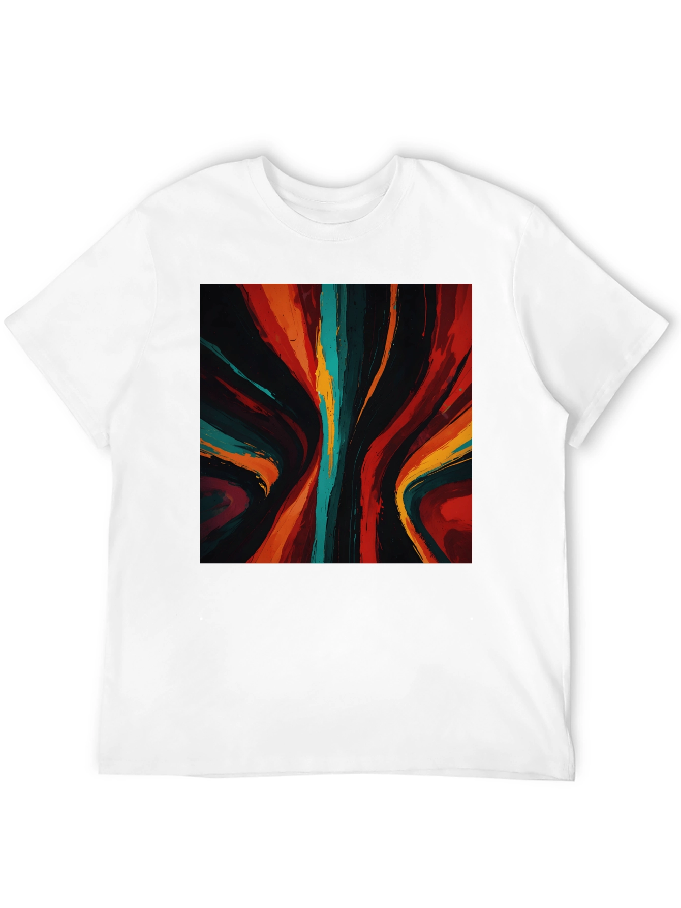 Black Abstract Art Graphic Tee - Bold Black Shirt view 12