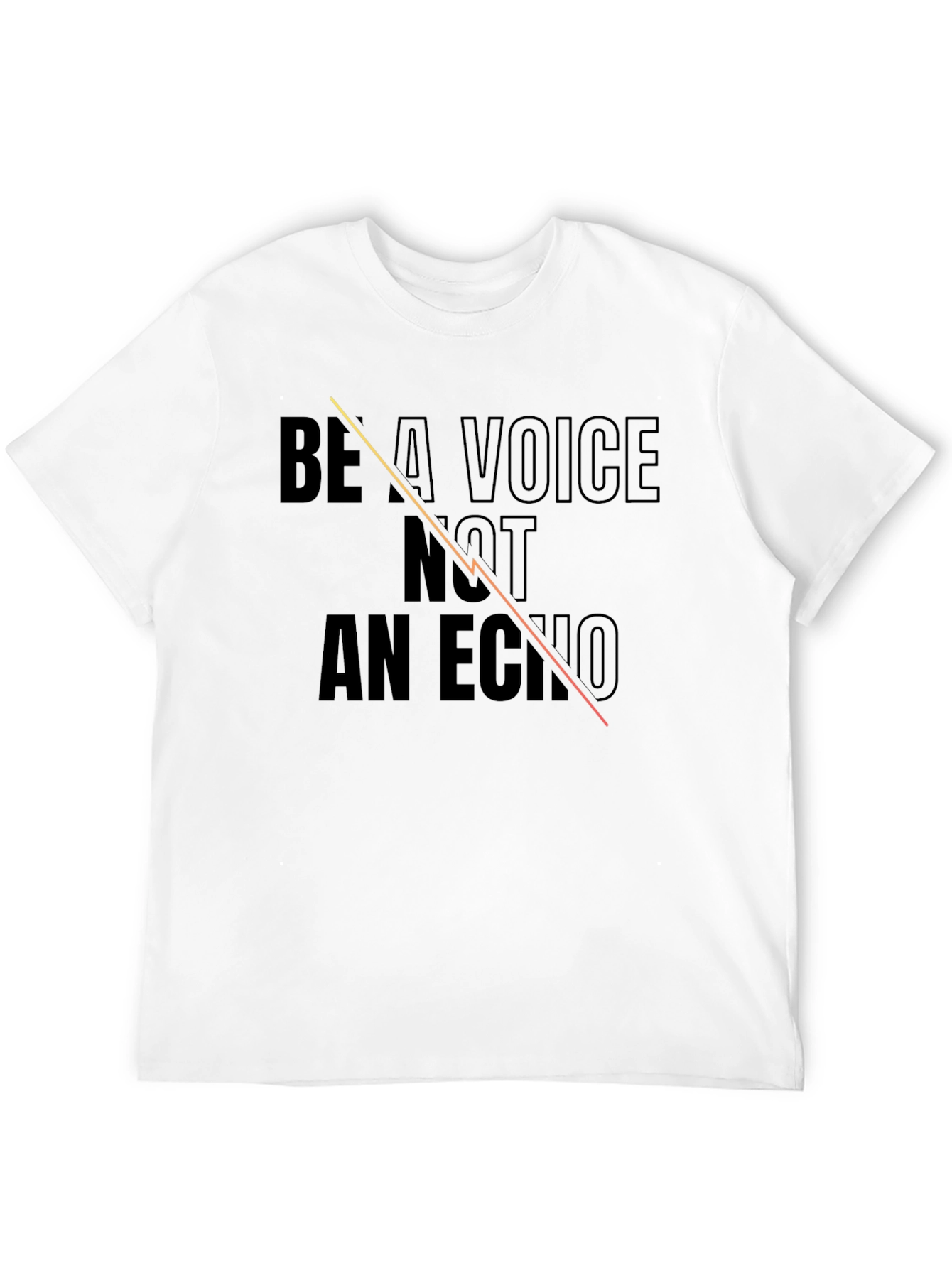 Black Be A Voice Not An Echo Graphic T-Shirt view 12