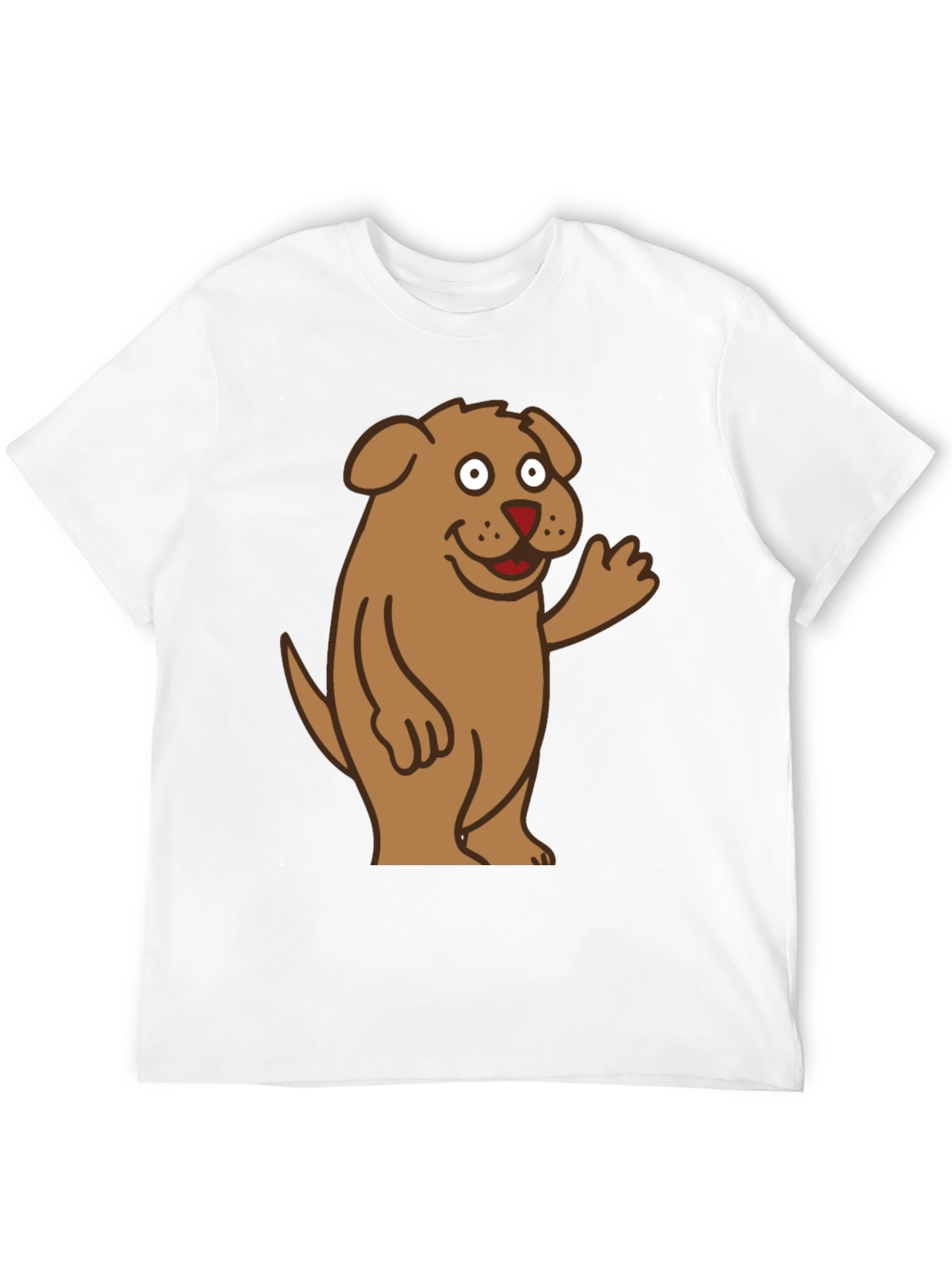 Black Funny Dog Cartoon Black T-Shirt view 12