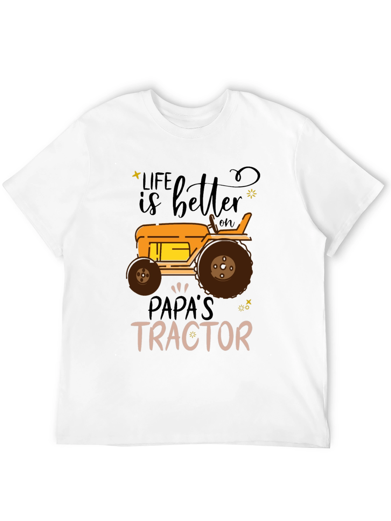 Black Life is Better on Papa's Tractor Black T-Shirt view 12