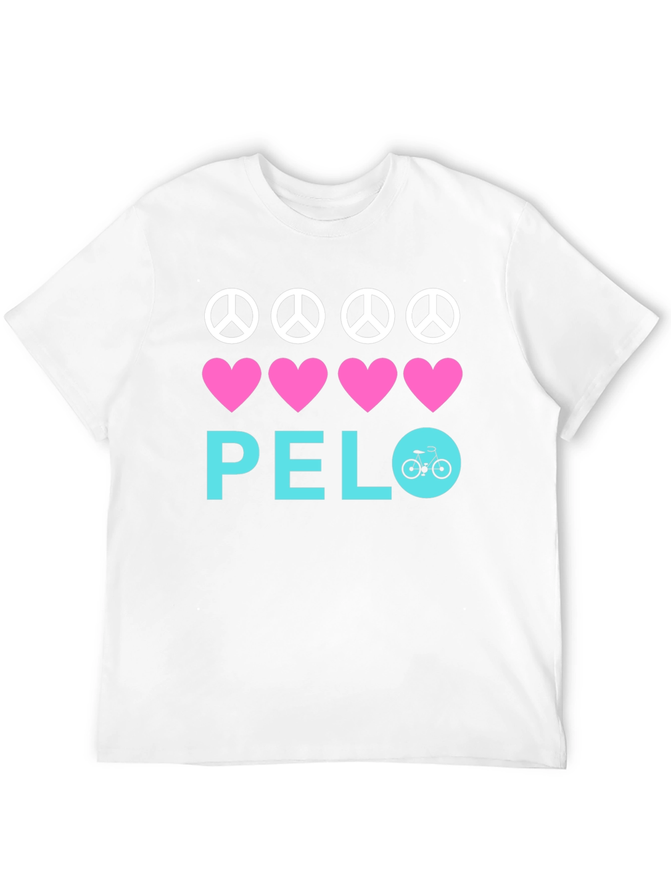 Black Peace Love Bicycle T-Shirt view 12