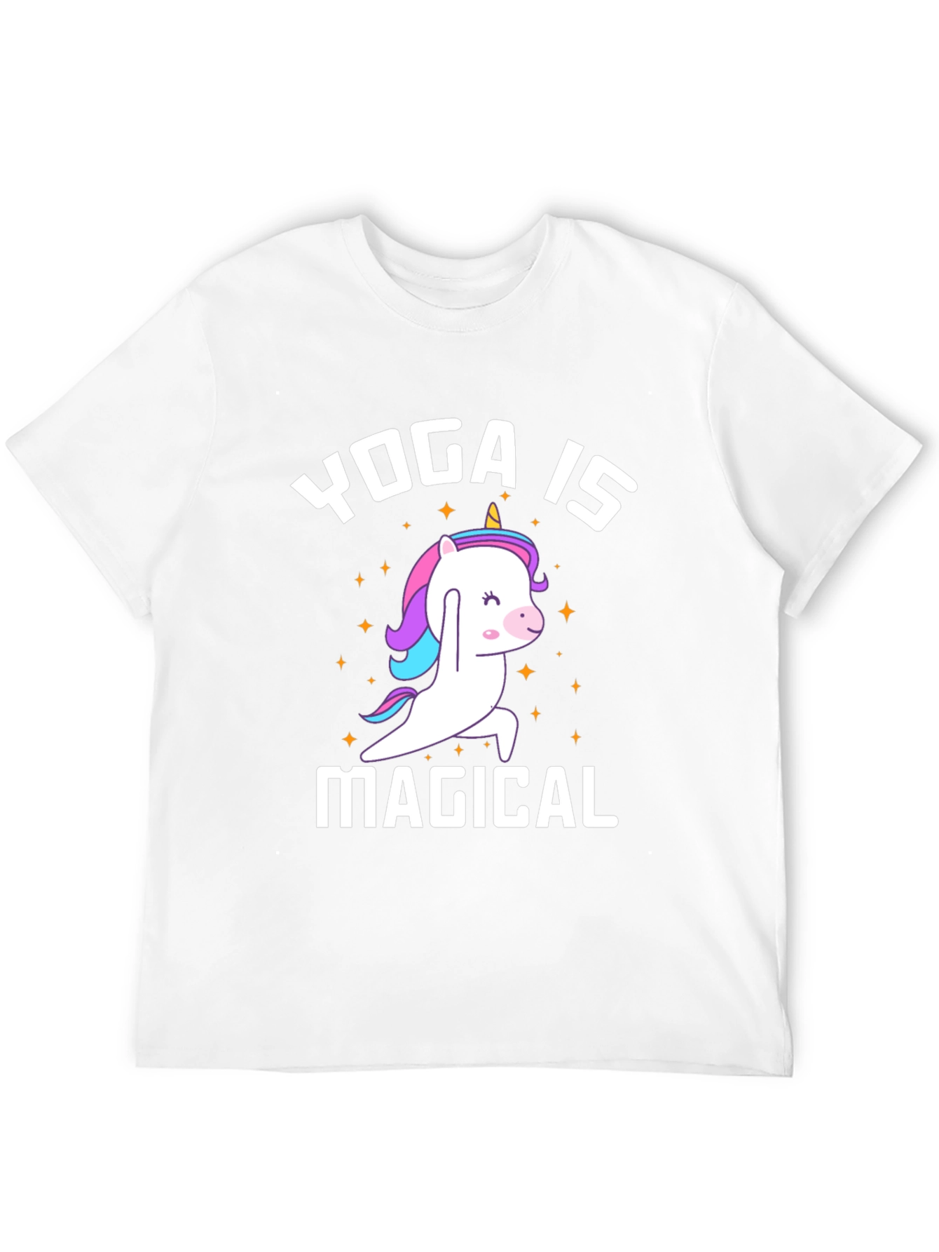 Black Yoga Is Magical Unicorn T-Shirt - Black Cotton Tee view 12