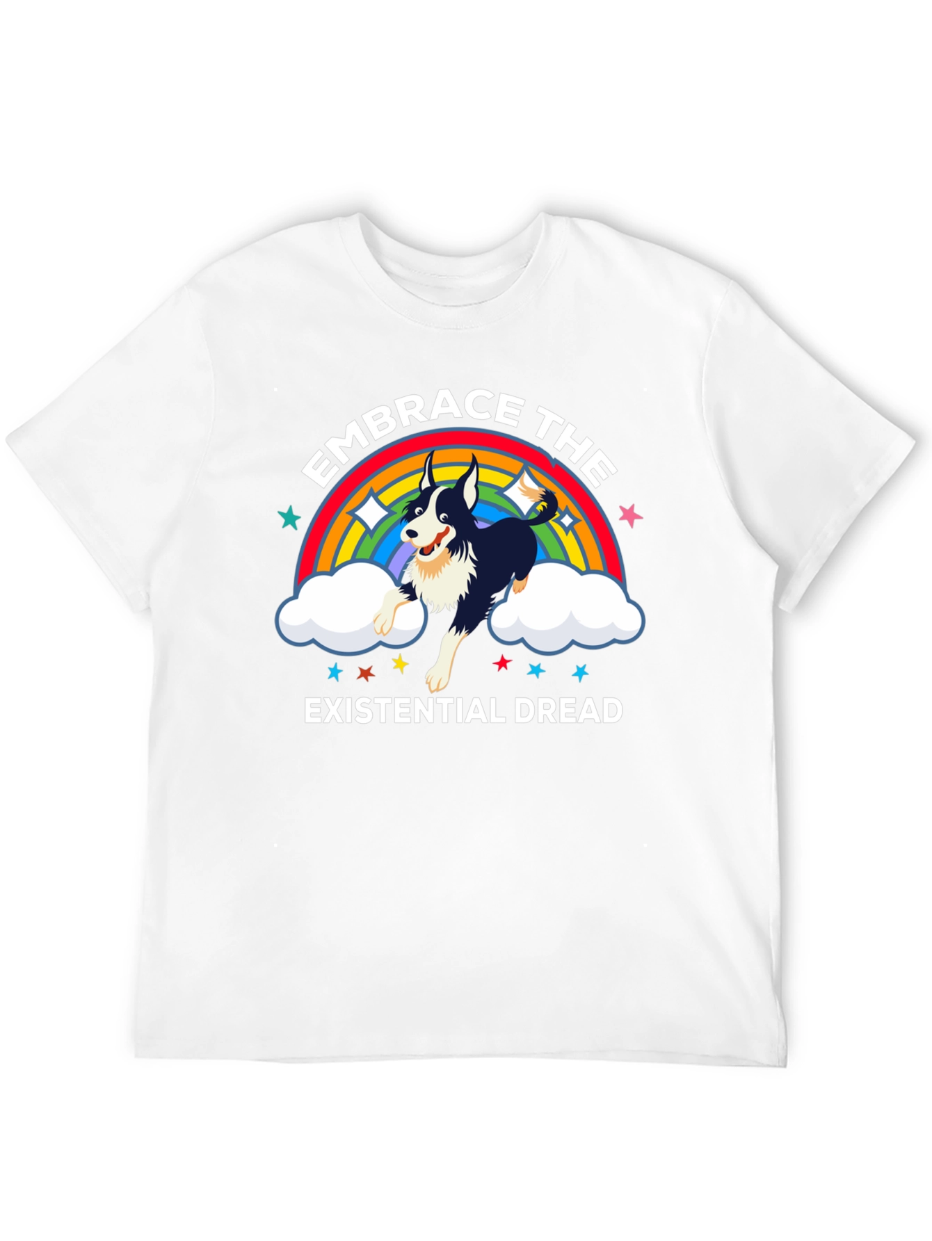 Black Embrace Existential Dread Dog T-Shirt view 12