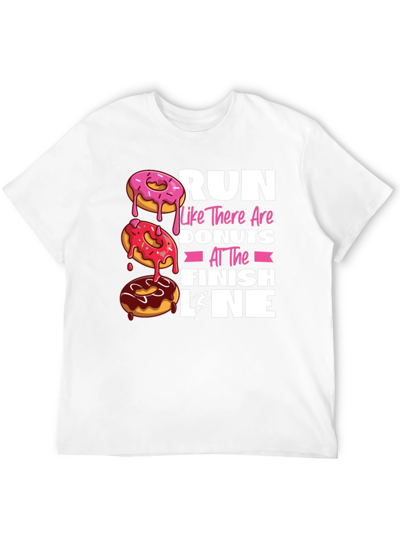 Black Run for Donuts T-Shirt - Funny Fitness Apparel view 12