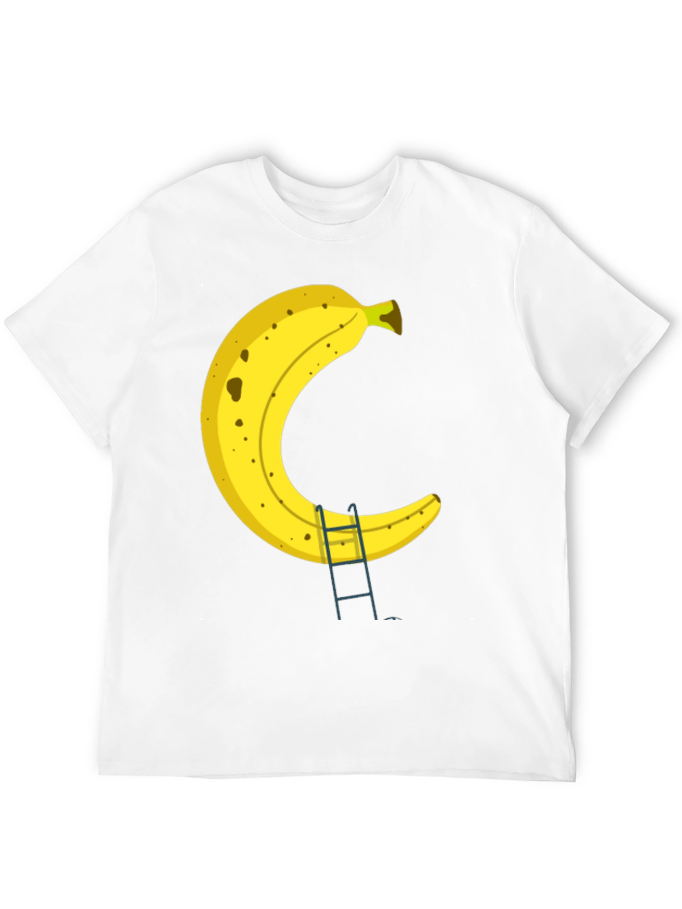 Black Banana Ladder Black T-Shirt - Funny Fruit Graphic Tee view 12