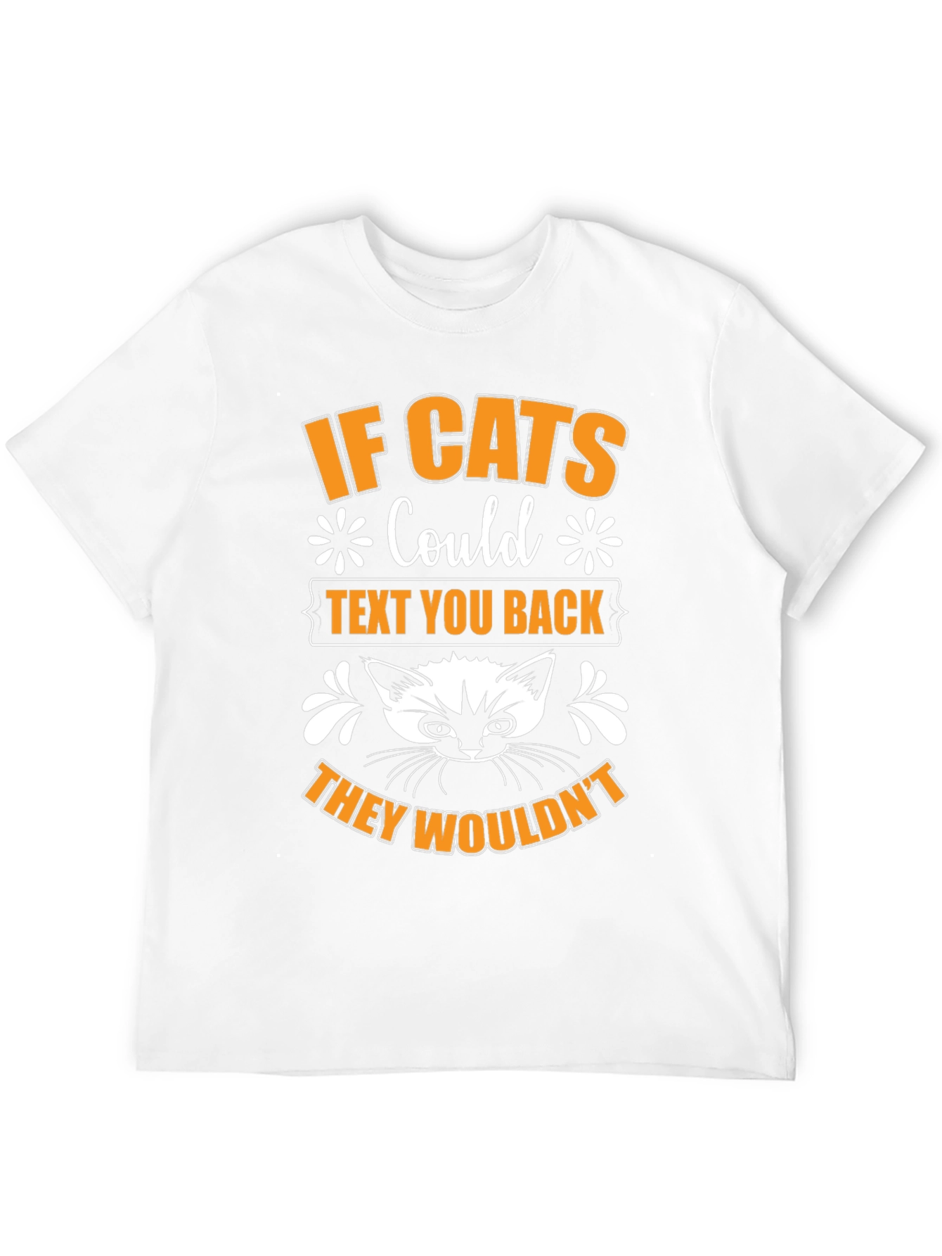 Black If Cats Could Text Black Graphic T-Shirt view 12