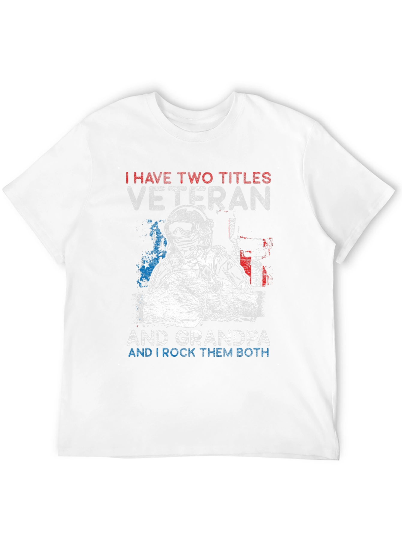 Black Veteran Grandpa Graphic Tee - Two Titles, One Awesome Shirt view 12