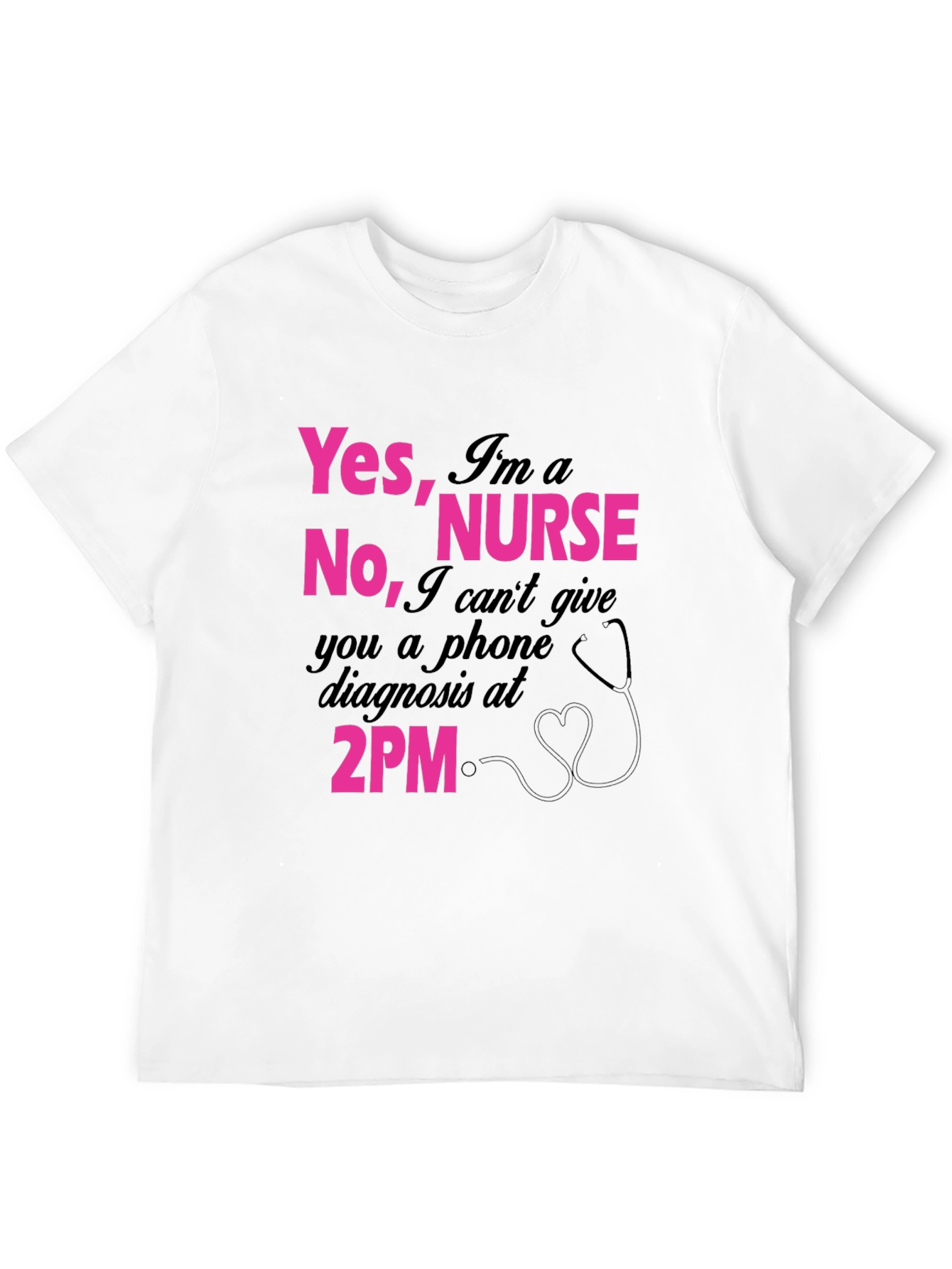 Black Funny Nurse T-Shirt - Yes I'm a Nurse - Black view 12