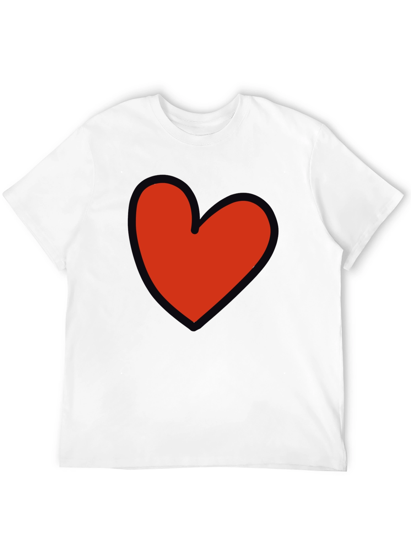 Black Heart Graphic T-Shirt - Black Casual Tee view 12