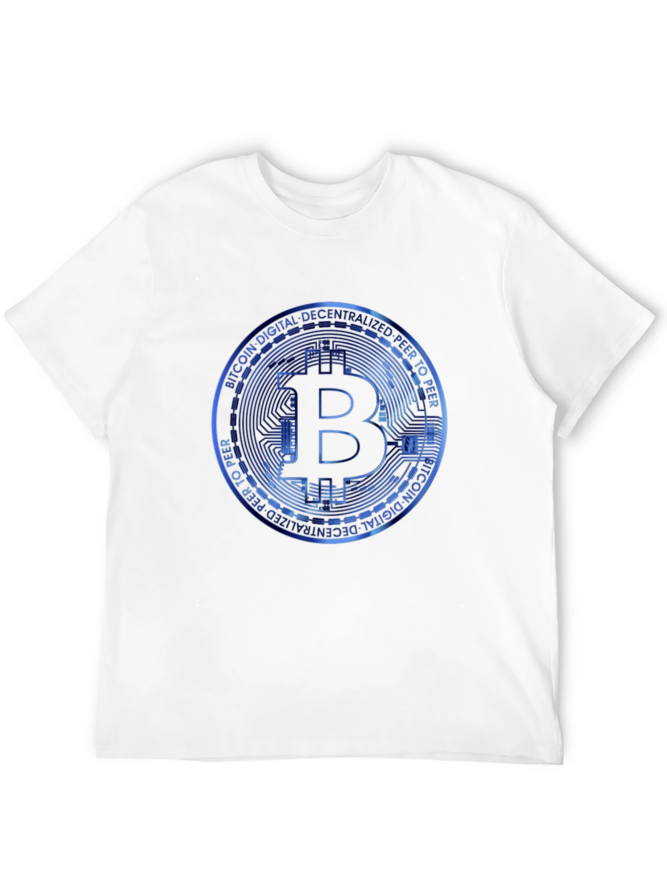 Black Bitcoin Crypto T-Shirt - Digital Decentralized Peer To Peer view 12